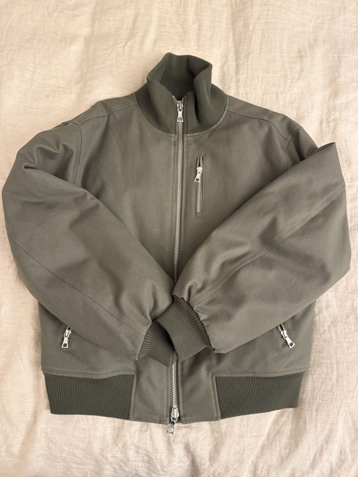 No Maintenance No Maintenance High Collar Military Bomber in Olive - Sz M Size US M / EU 48-50 / 2 - 2 Thumbnail