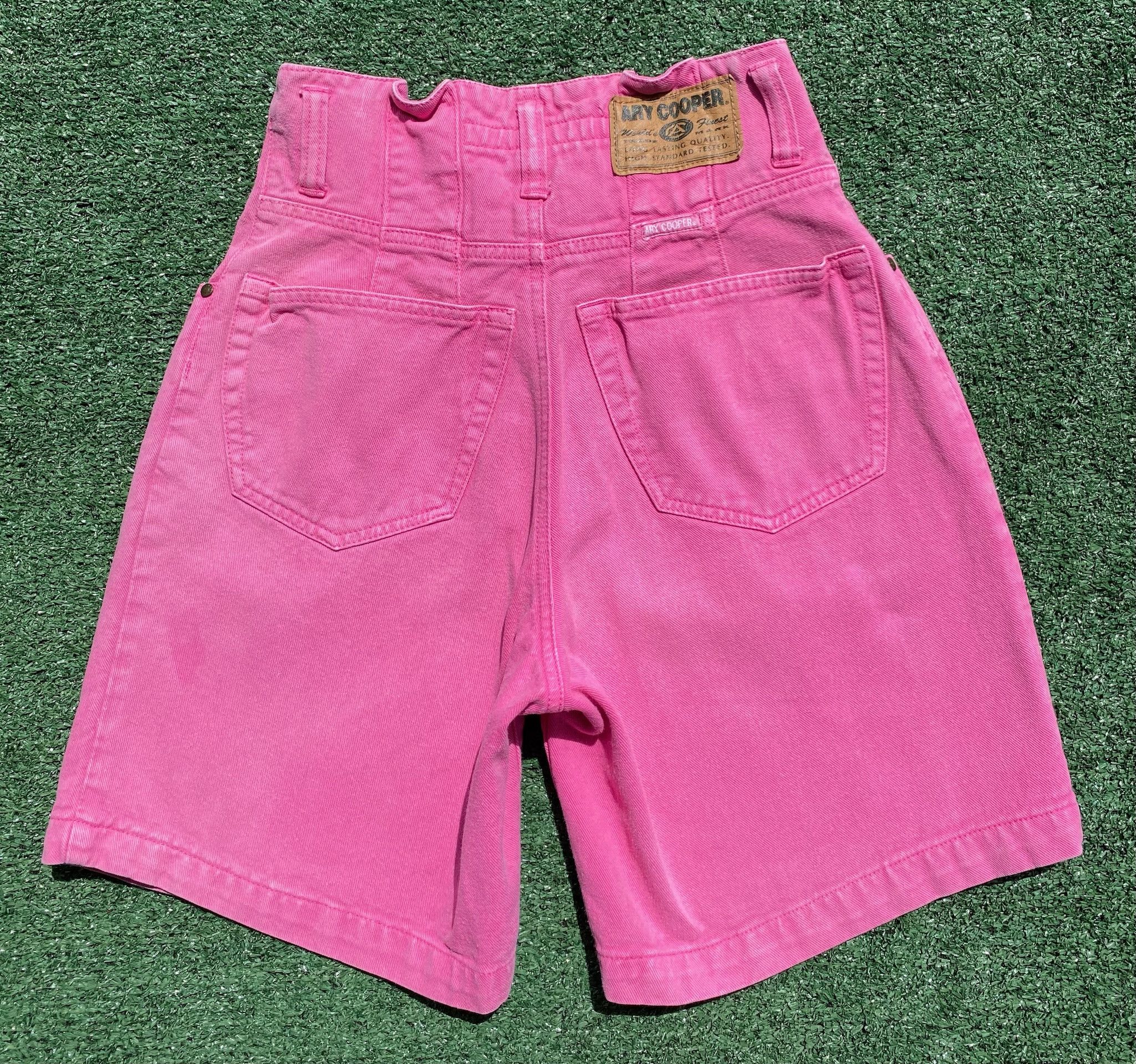 Vintage 80’s Hot Pink Paper Bag Waist Denim Shorts 24” Waist Size 24" / US 00 / IT 34 - 5 Thumbnail