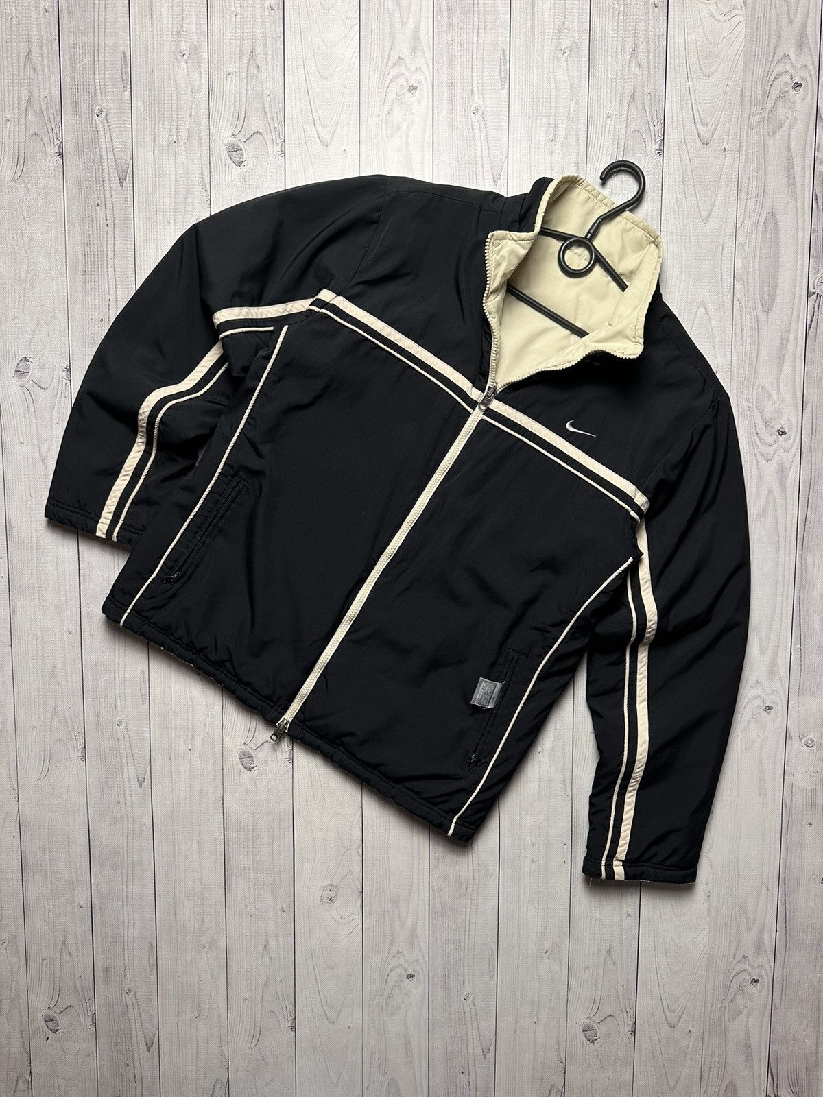 Nike × Vintage Vintage Nike logo jacket reversible size S rare Size US S / EU 44-46 / 1 - 1 Thumbnail