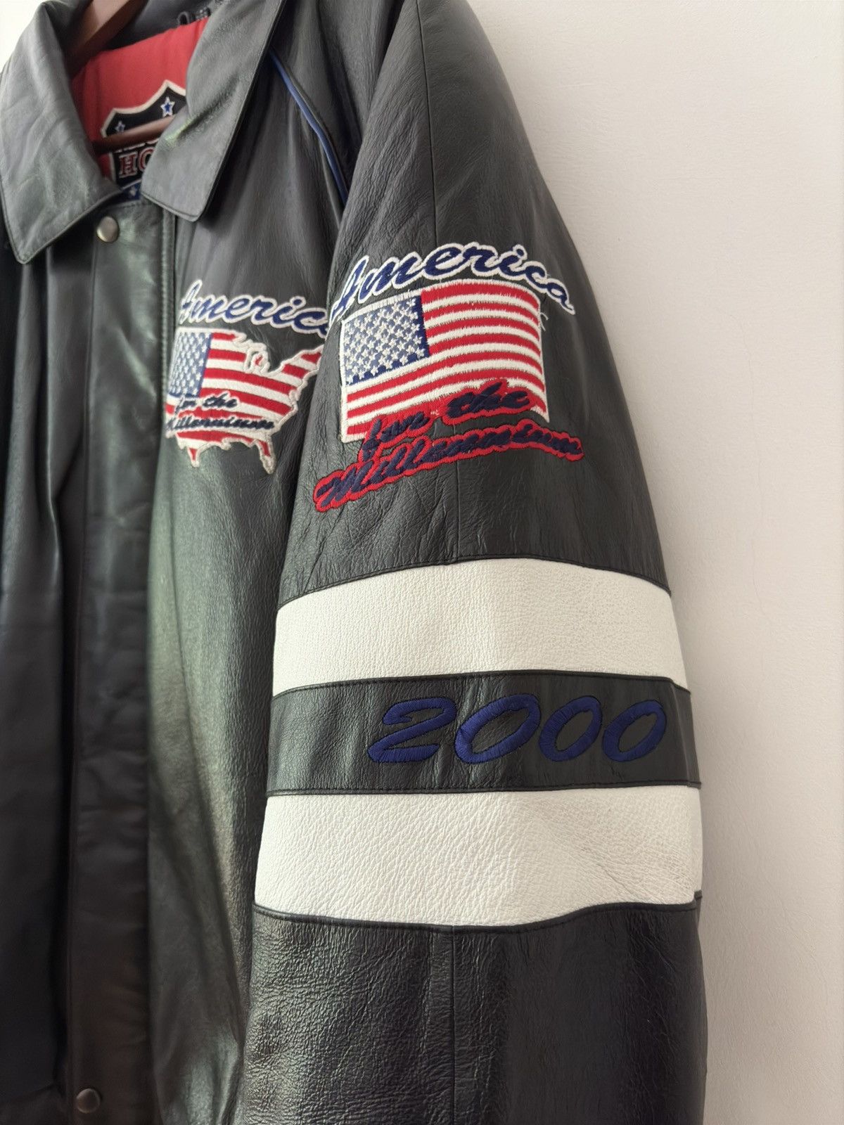Designer × Michael Hoban × Vintage Michael Hoban USA Millennium 2000 – Vintage Leather Jacket Size US XL / EU 56 / 4 - 4 Thumbnail