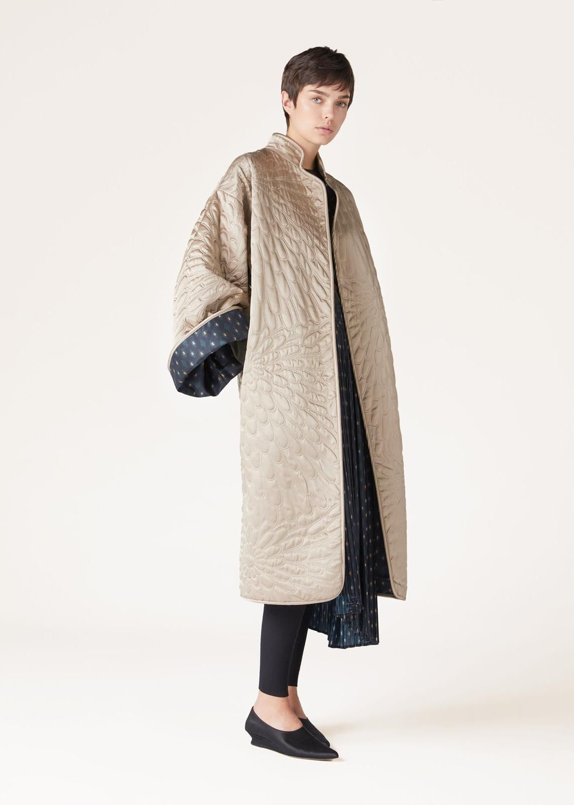 Loro Piana o1srvl11e0525 FAN6592 Silk/Cashmere Armen Coat Light Brown Size M / US 6-8 / IT 42-44 - 3 Thumbnail