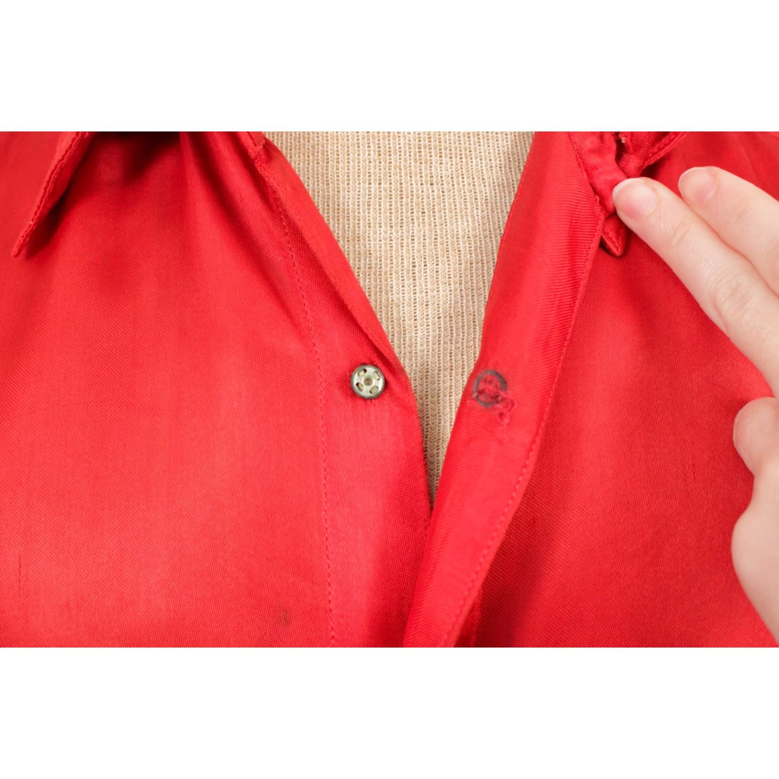 Vintage VINTAGE Men's VTG 30s Red Satin Button Down Shirt Sz M 1930s Western Size US M / EU 48-50 / 2 - 5 Thumbnail