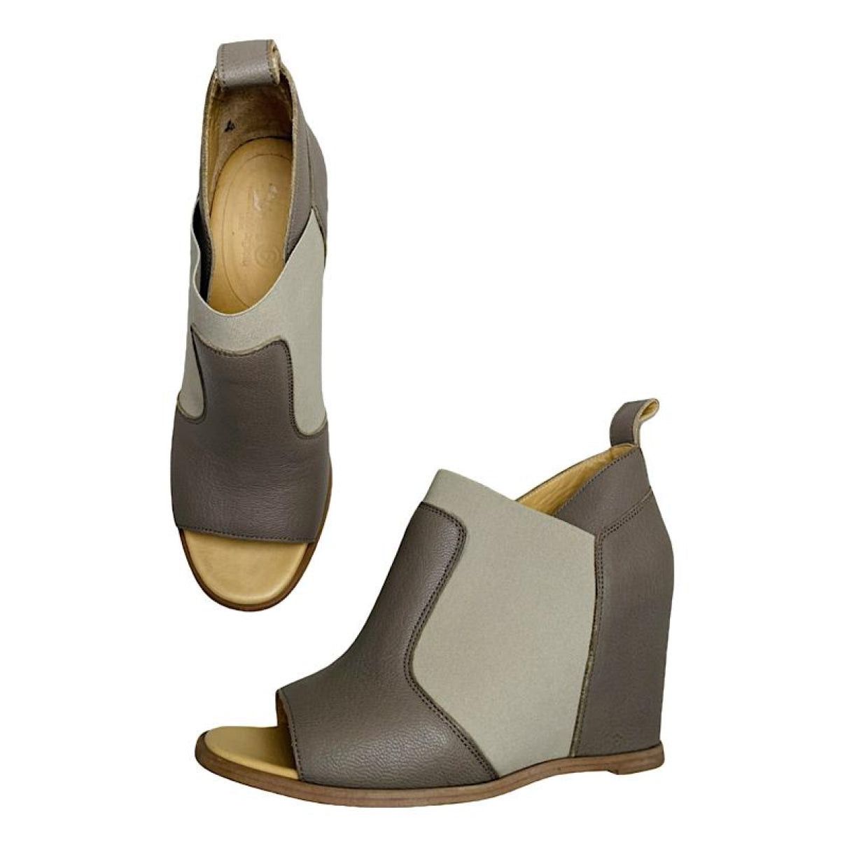 Other Maison Martin Margiela Grey Leather Heel Size US 7 / IT 37 - 1 Thumbnail