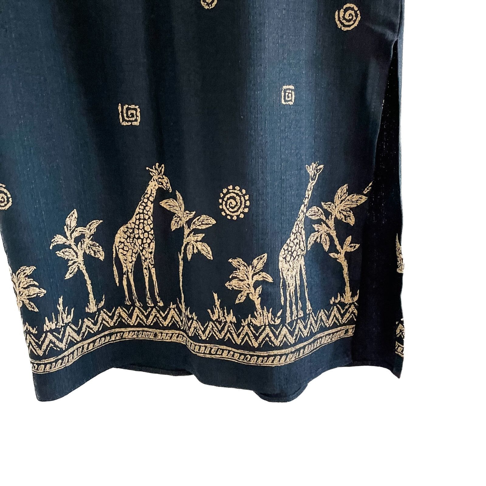 Vintage Vintage 90s midi straight skirt giraffe safari medium M Size 32" / US 10 / IT 46 - 4 Thumbnail