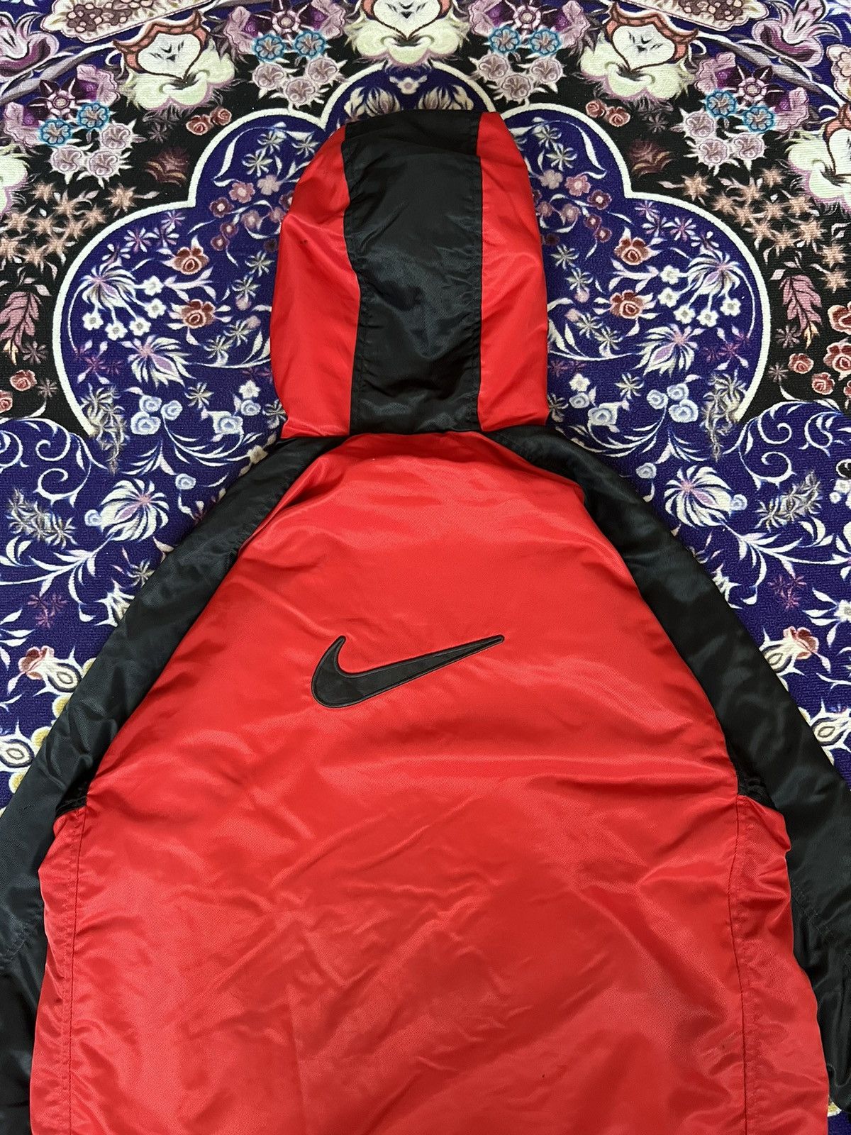 Nike 90s Vintage Nike Center Swoosh Hooded Jacket Y2K Drill Size US M / EU 48-50 / 2 - 11 Thumbnail
