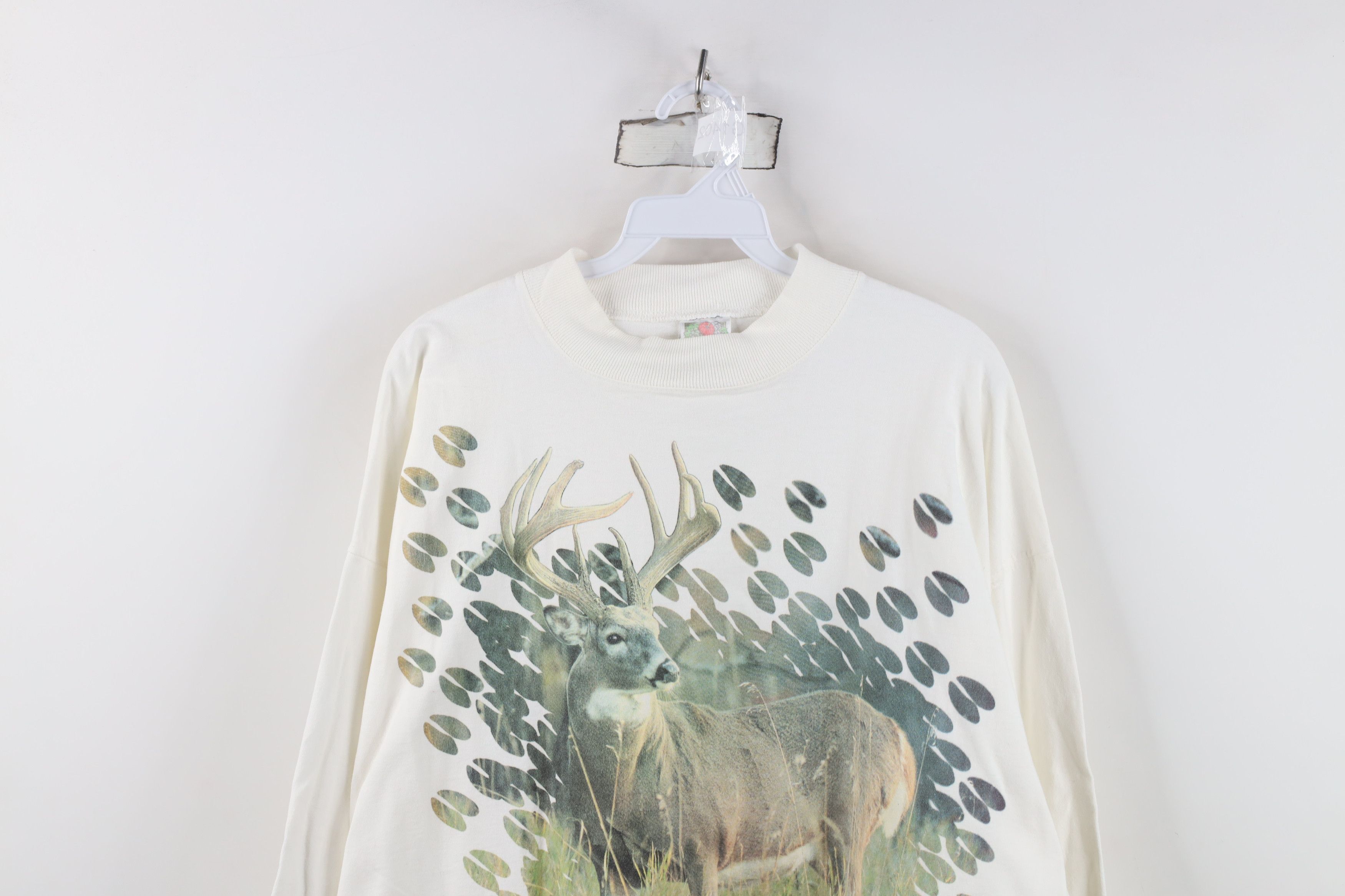 Vintage Vintage 90s Streetwear Heavyweight Buck Mock Neck T-Shirt Size US XXL / EU 58 / 5 - 2 Thumbnail