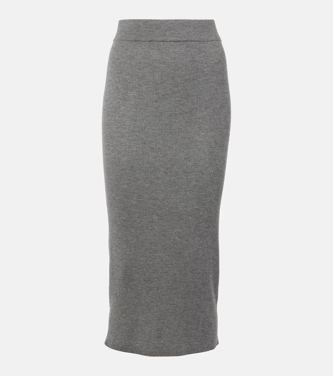Brunello Cucinelli o1y0725 Midi Skirt in Gray Size 28" / US 6 / IT 42 - 1 Thumbnail