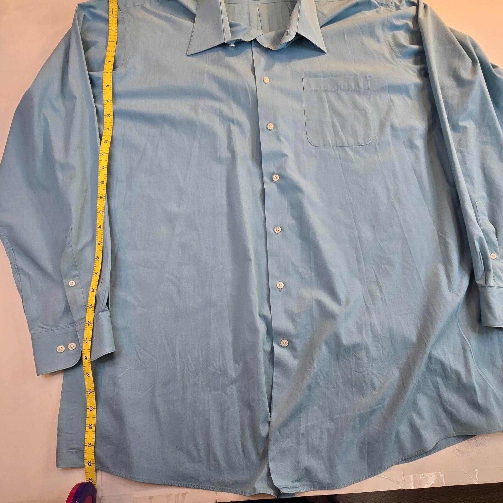 Alexander Julian Alexander Julian Colours Blue Dress Shirt 3XLT 19 Button Up Size 52R - 9 Thumbnail