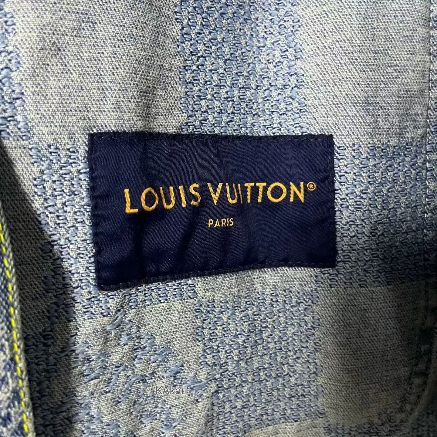 Louis Vuitton Louis Vuitton Blue Check Denim Jacket Size US M / EU 48-50 / 2 - 1 Thumbnail
