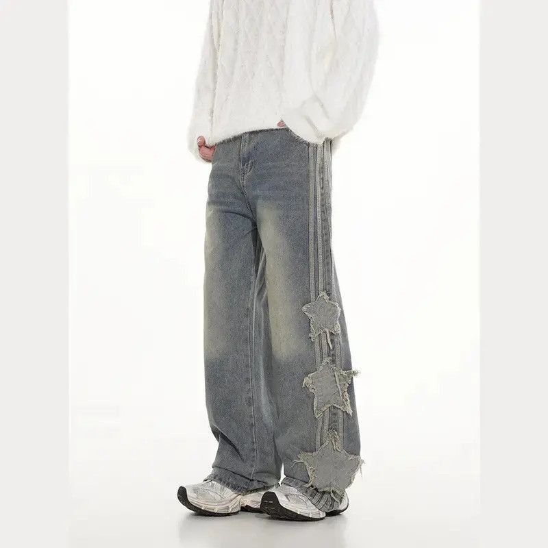 Japanese Brand Retro loose high street wide leg jeans Size US 32 / EU 48 - 2 Thumbnail
