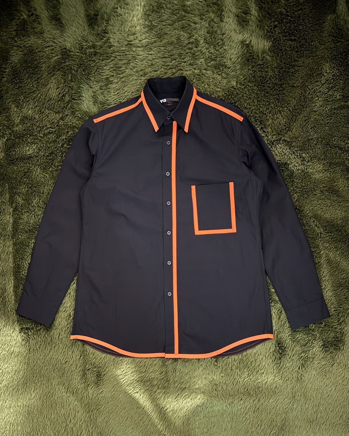 Y-3 [S] Y-3 Yohji Yamamoto 15SS Orange Line Cotton Shirt Size US S / EU 44-46 / 1 - 1 Thumbnail