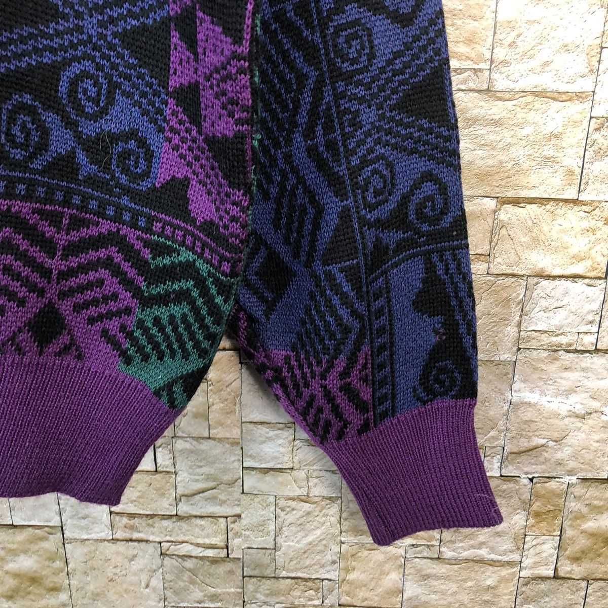 Italia Independent D Renzetti Italy Purple art design Knitwear sweatshirt #A481 Size US M / EU 48-50 / 2 - 8 Thumbnail