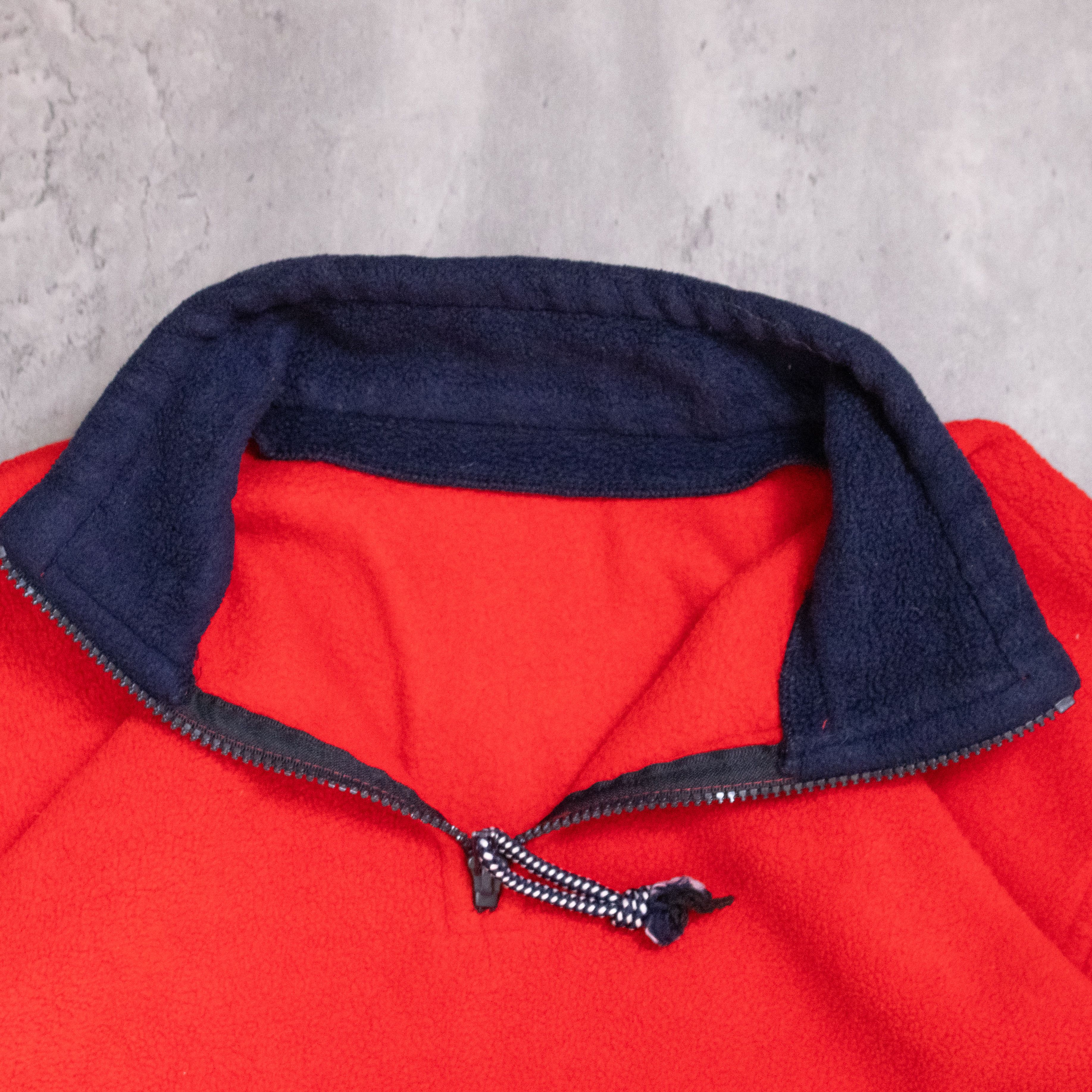 Vintage Vintage 1990s Weather Spirits Red Half Zip Fleece Jacket Size US M / EU 48-50 / 2 - 7 Thumbnail