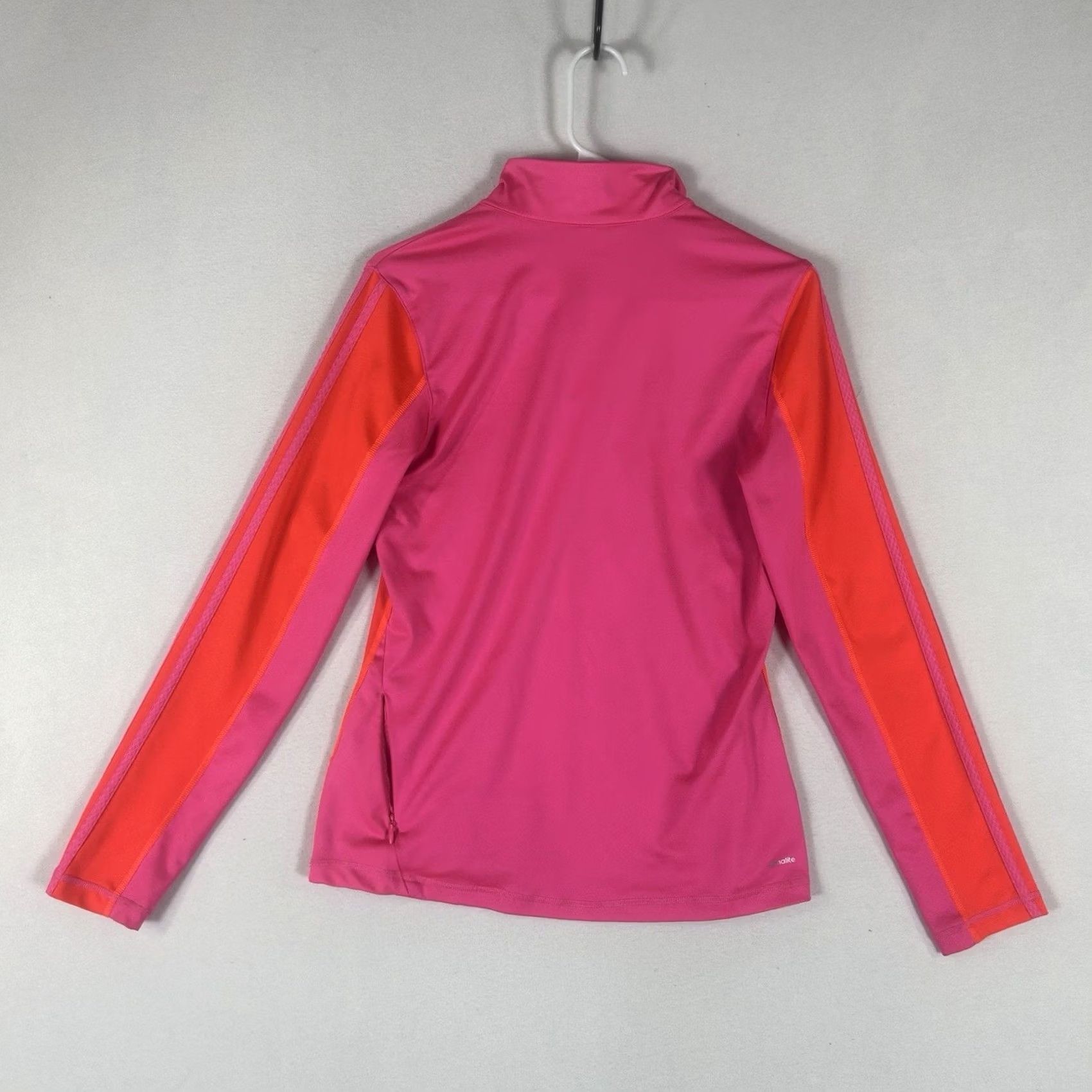 Adidas Adidas Climalite 1/4 Zip Running Shirt Womens Small Pullover Top Pink Thumbholes Size S / US 4 / IT 40 - 7 Thumbnail
