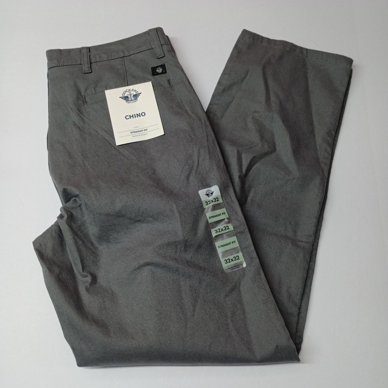 Dockers Dockers Chino Straight Fit Men's Size 32x32 Gray Stretch Size US 32 / EU 48 - 1 Thumbnail