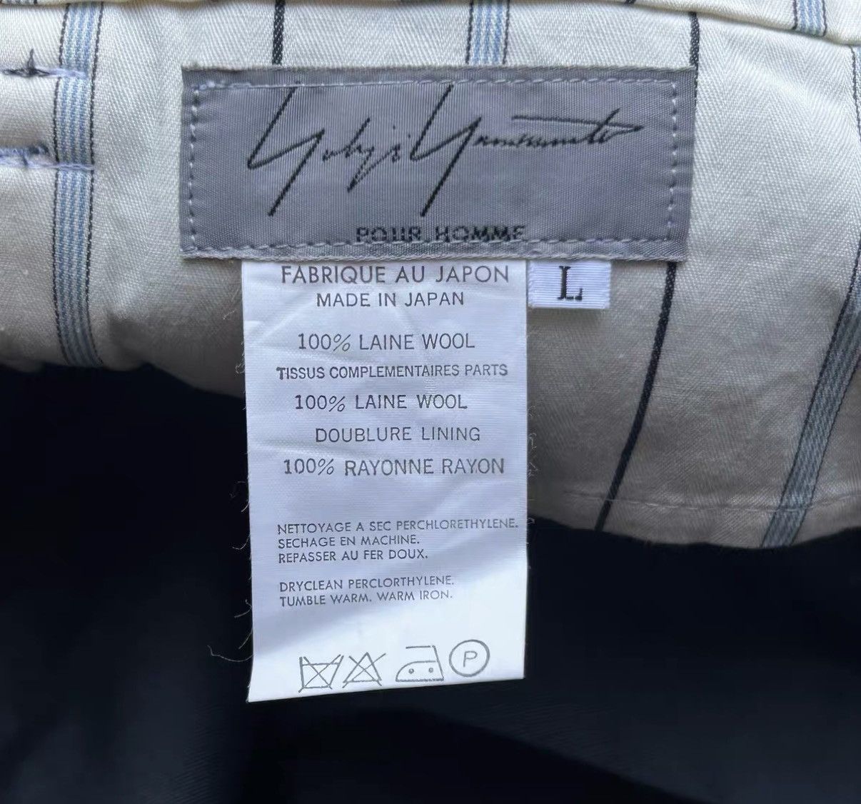 Yohji Yamamoto Yohji Yamamoto 95AW Blue & White Woven Trousers K4 Size US 34 / EU 50 - 7 Thumbnail
