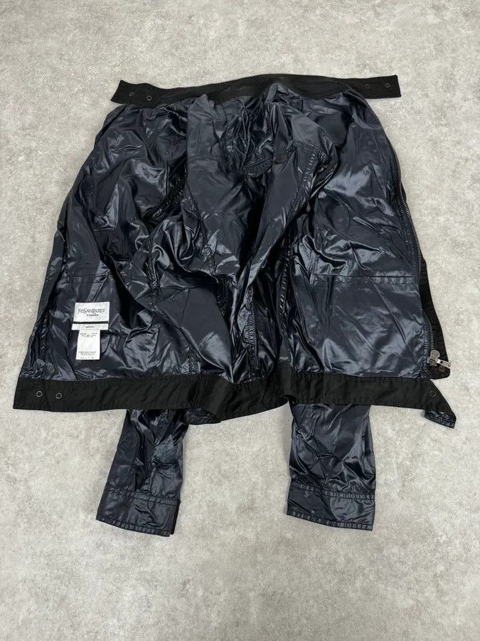 Yves Saint Laurent SS2004 Yves Saint Laurent Navy Shiny Cargo Jacket Size US M / EU 48-50 / 2 - 8 Thumbnail