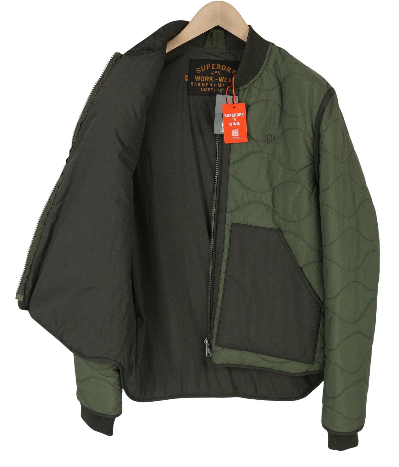 Superdry Military M Green Quilted Insulated Bomber 87138 Size US M / EU 48-50 / 2 - 4 Thumbnail