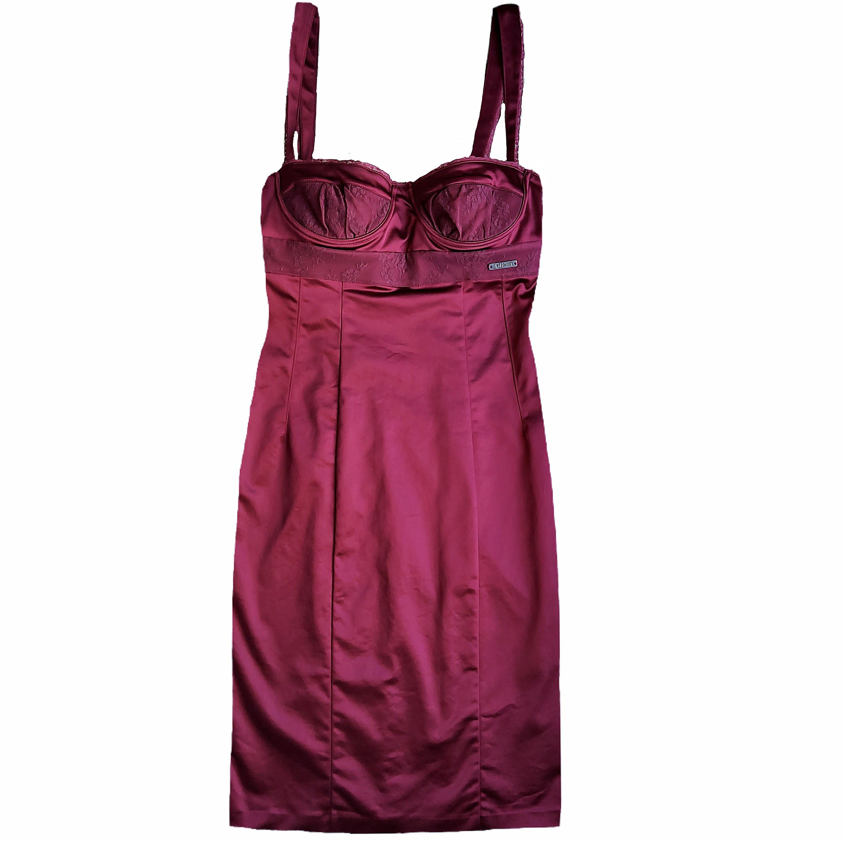 John Galliano John Galliano vintage y2k silky lace trim bustier dress Size L / US 10 / IT 46 - 2 Thumbnail