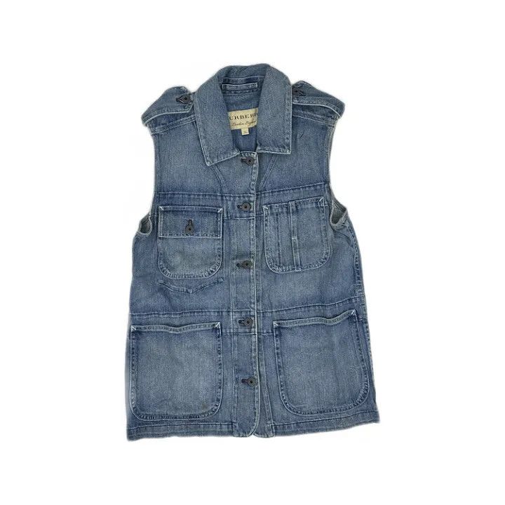 Burberry Burberry Casual Denim Vest for Fashion Lovers Size US S / EU 44-46 / 1 - 1 Thumbnail