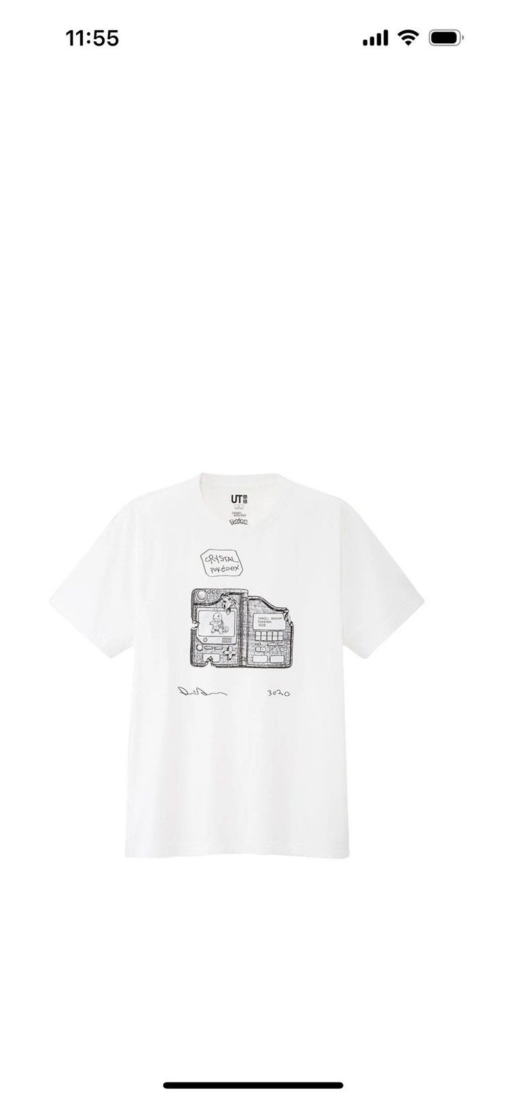Daniel Arsham × Pokemon × Uniqlo Daniel Arsham x Pokemon x Uniqlo Crystal Pokedex Tee White M Size ONE SIZE - 2 Thumbnail