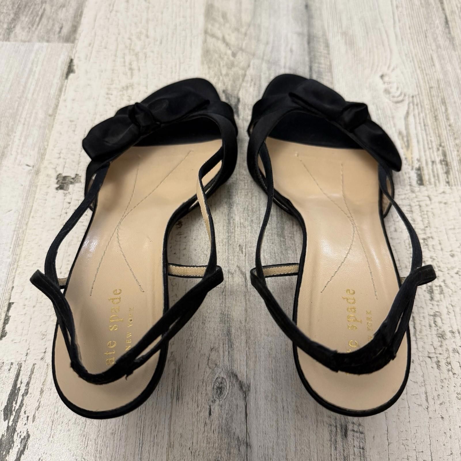 Designer Y2k Kate Spade Italy Kitten Black Heels 8.5 Size US 8.5 / IT 38.5 - 3 Thumbnail