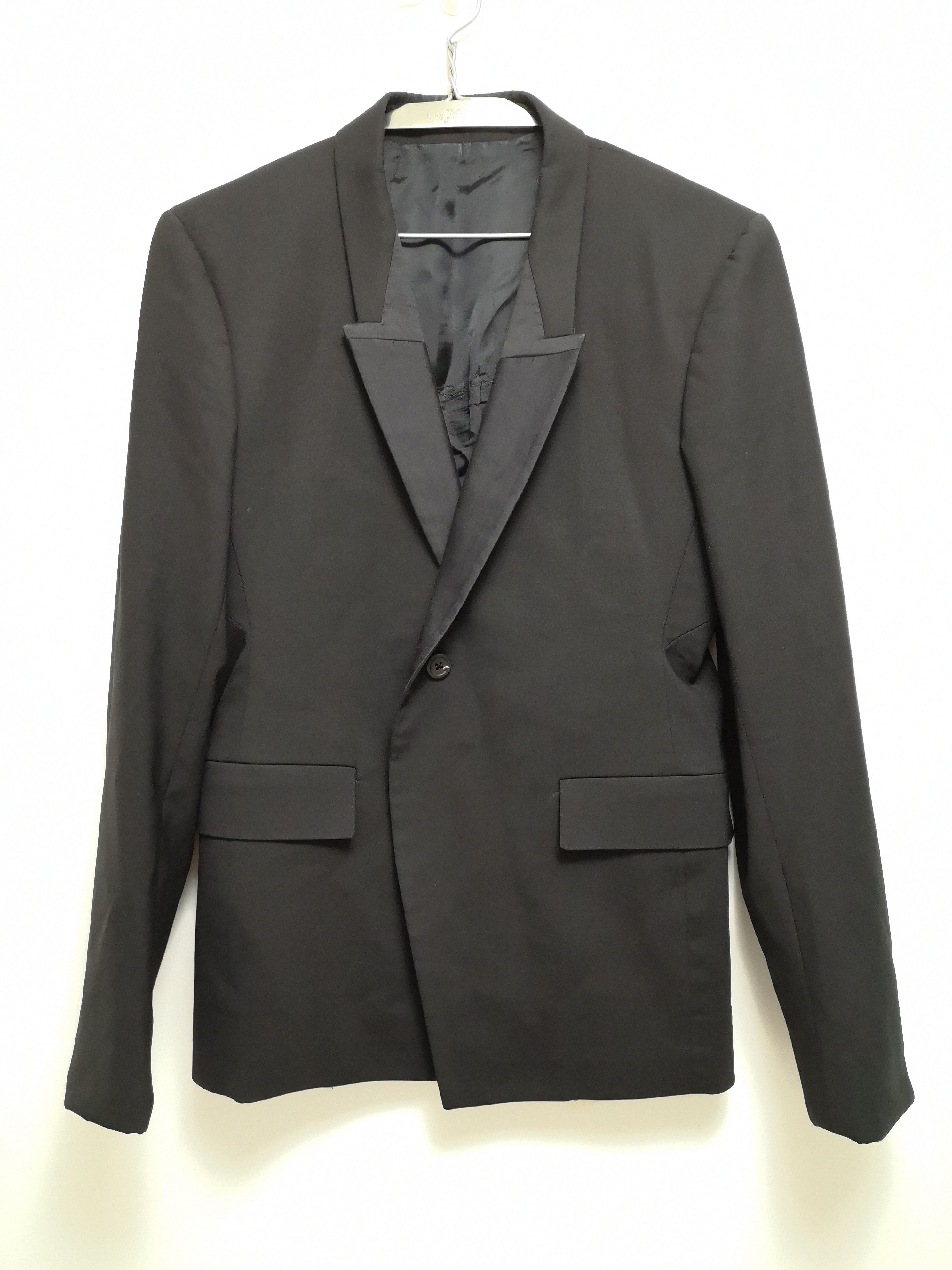 Rick Owens Rick Owens Exaggerated Shoulder Blazer Jacket In Black Wool Size 50R - 1 Thumbnail