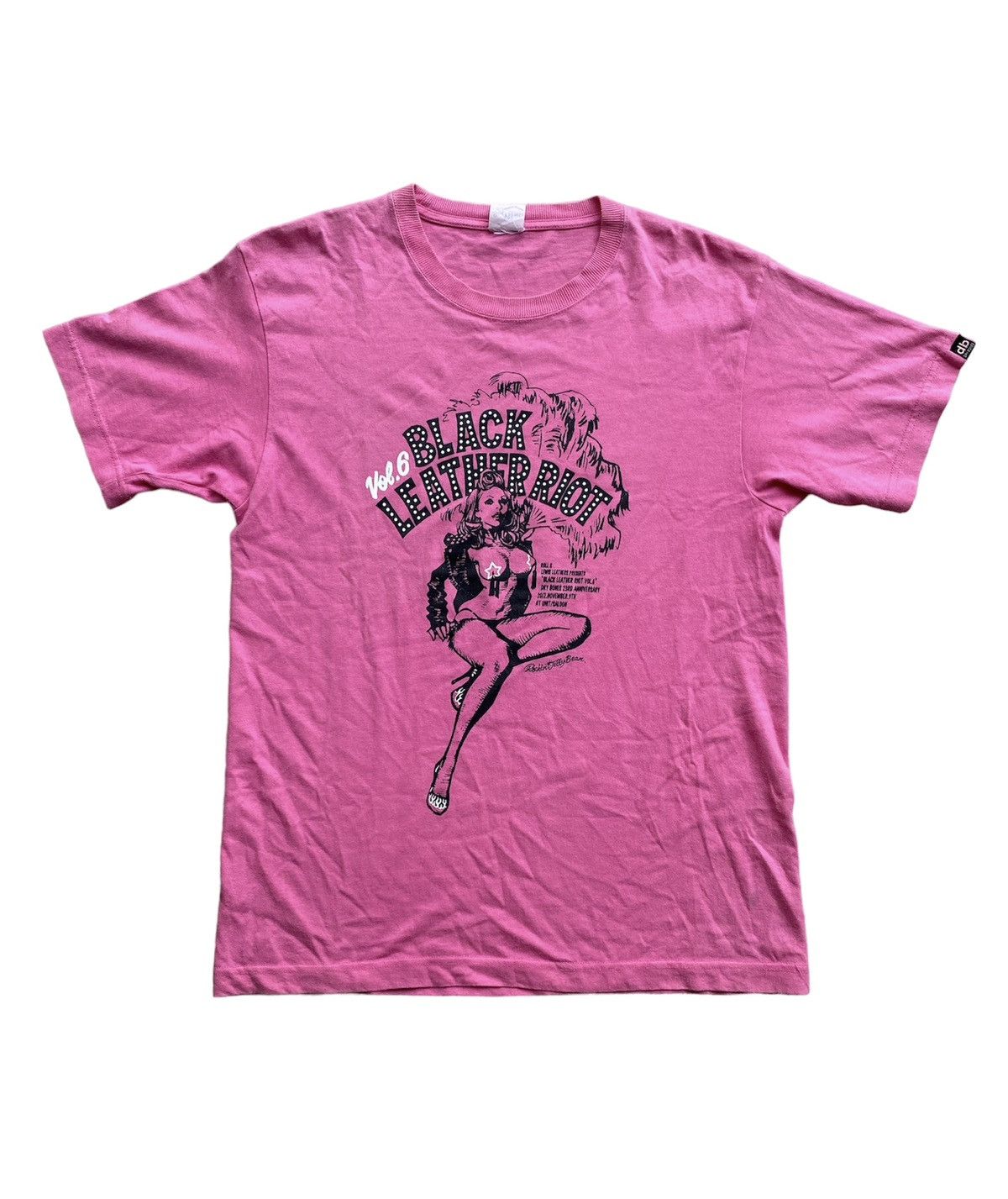 Dry Bones DRY BONES Black Leather Riot Pin-up girl tee Size US M / EU 48-50 / 2 - 1 Thumbnail