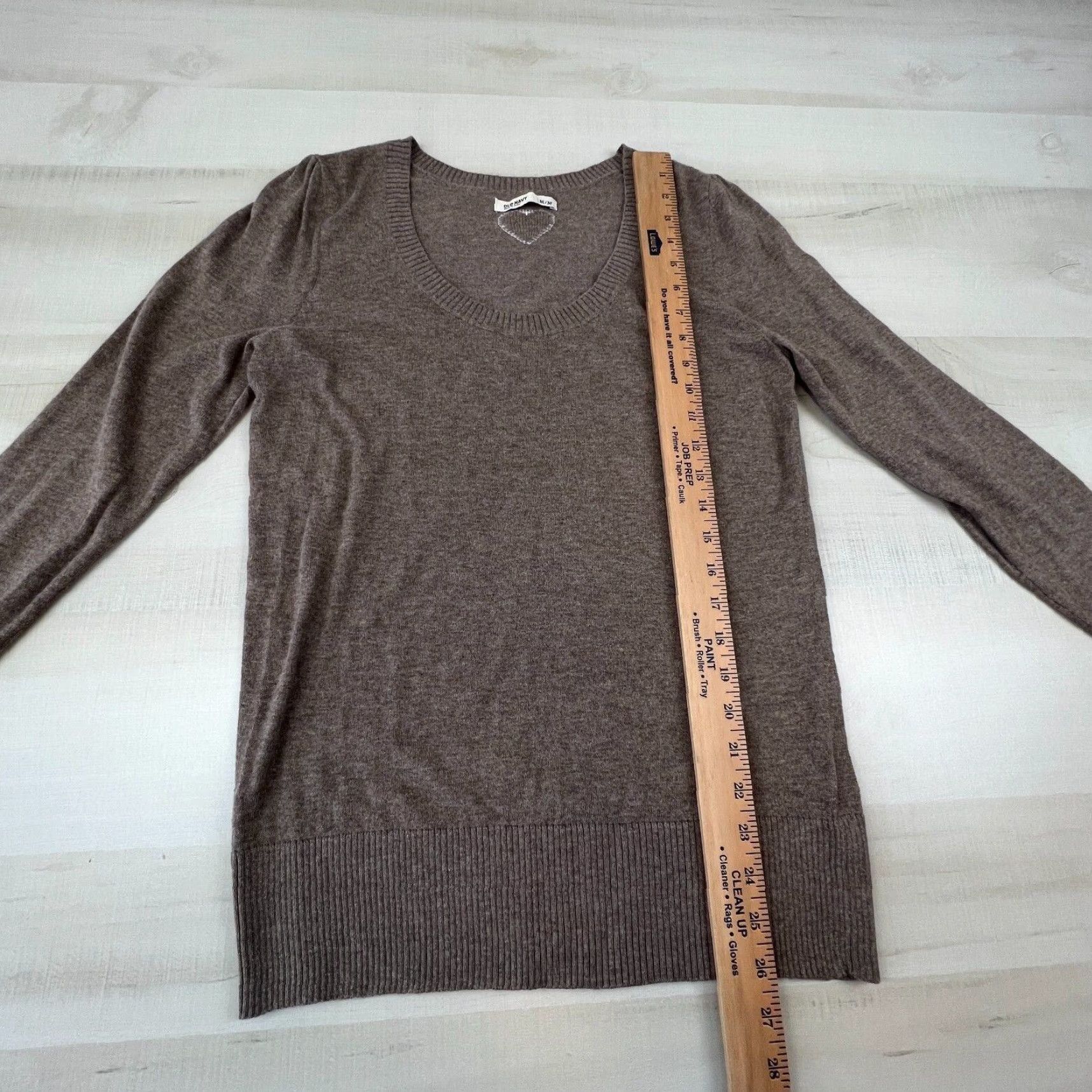 Old Navy Old Navy Women's Sweater Tan Medium Long Sleeve Pullover Scoop Neck Lightweight Brown Size M / US 6-8 / IT 42-44 - 6 Thumbnail