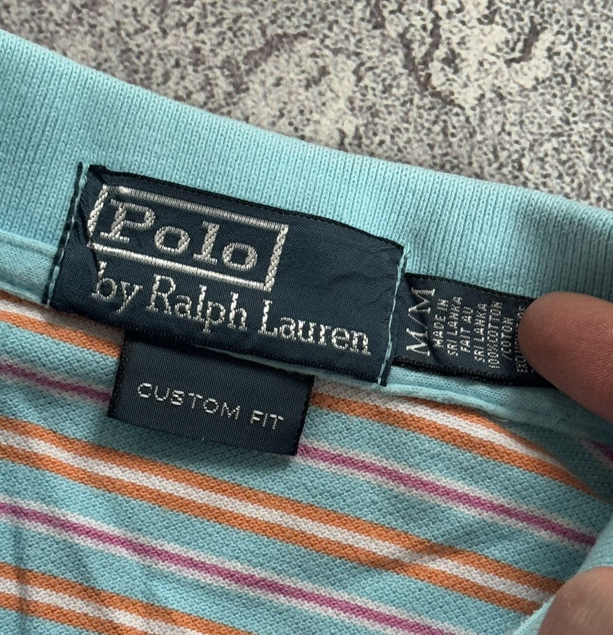 Polo Ralph Lauren × Ralph Lauren × Vintage Polo Ralph Lauren M striped polo button up T-shirt tee RL Size US M / EU 48-50 / 2 - 9 Thumbnail