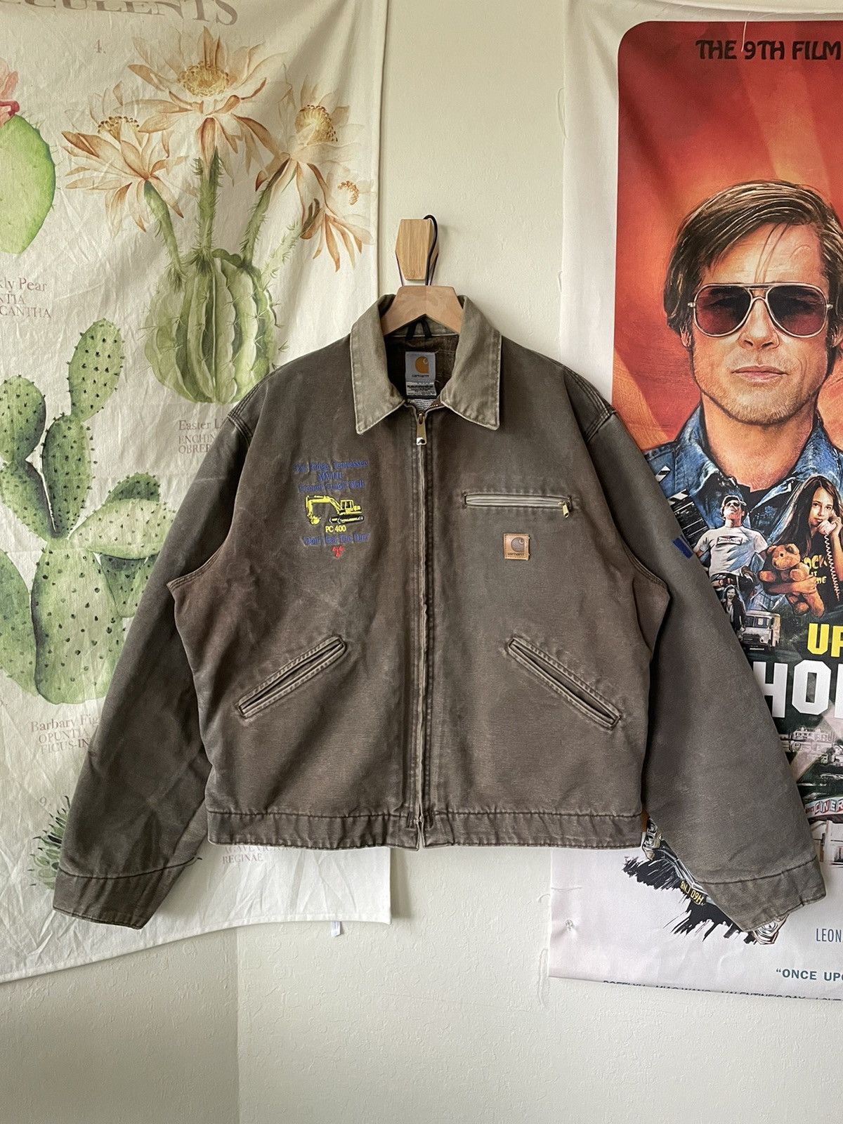 image of Carhartt Detroit Jacket Chestnut Carhartt Jacket J97 Cht, Men's (Size Large)