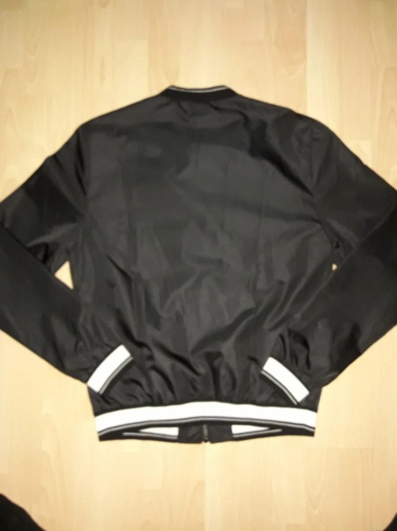 Dolce & Gabbana Logo Dolce & Gabbana Black & White Satin Bomber Jacket Size US M / EU 48-50 / 2 - 2 Thumbnail
