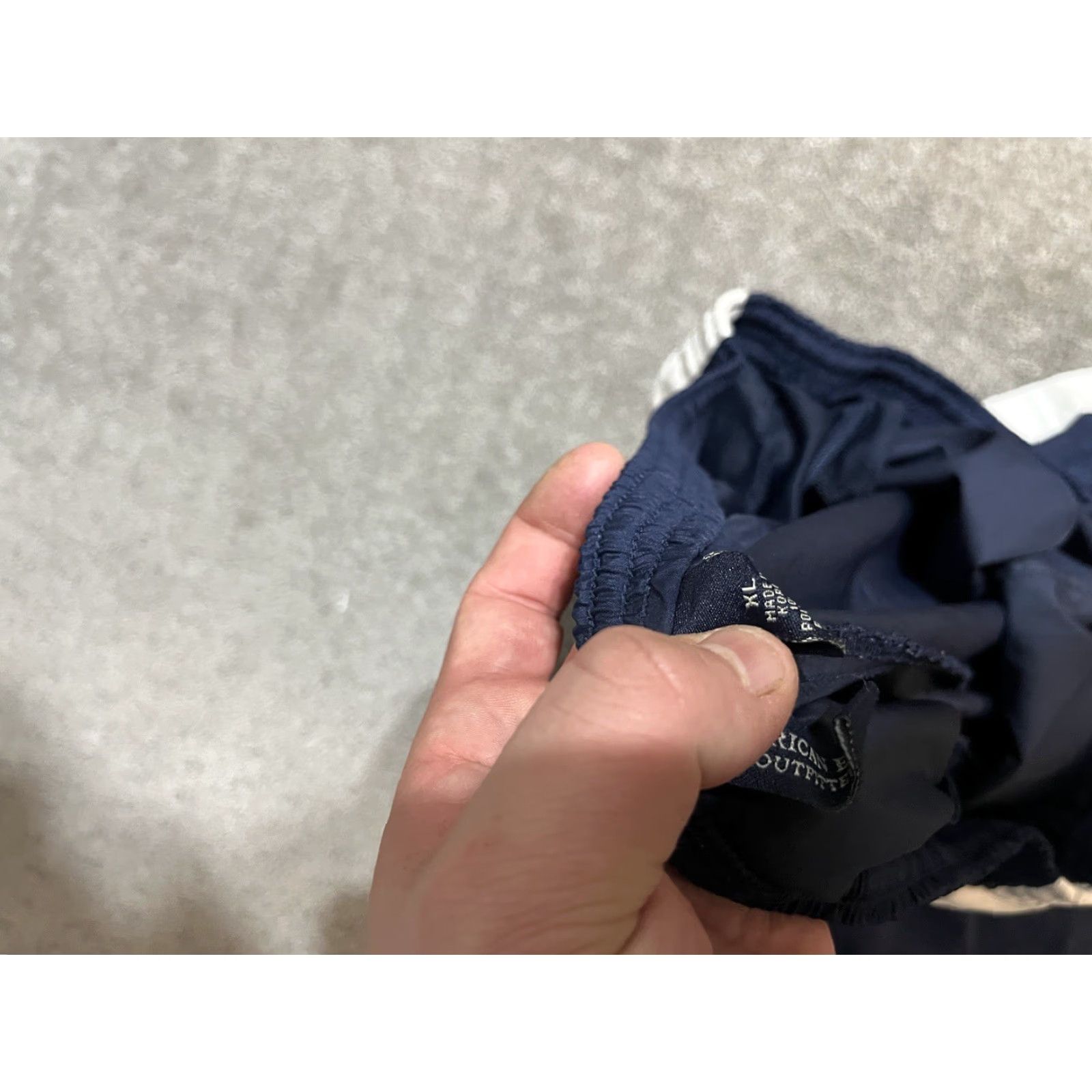 American Eagle Outfitters American Eagle Outfitters Womens Windbreaker Capri Cropped Pants XL Navy Blue Geometric Pattern Logo Pockets Casual Workwear Size 40" / US 18 - 6 Thumbnail