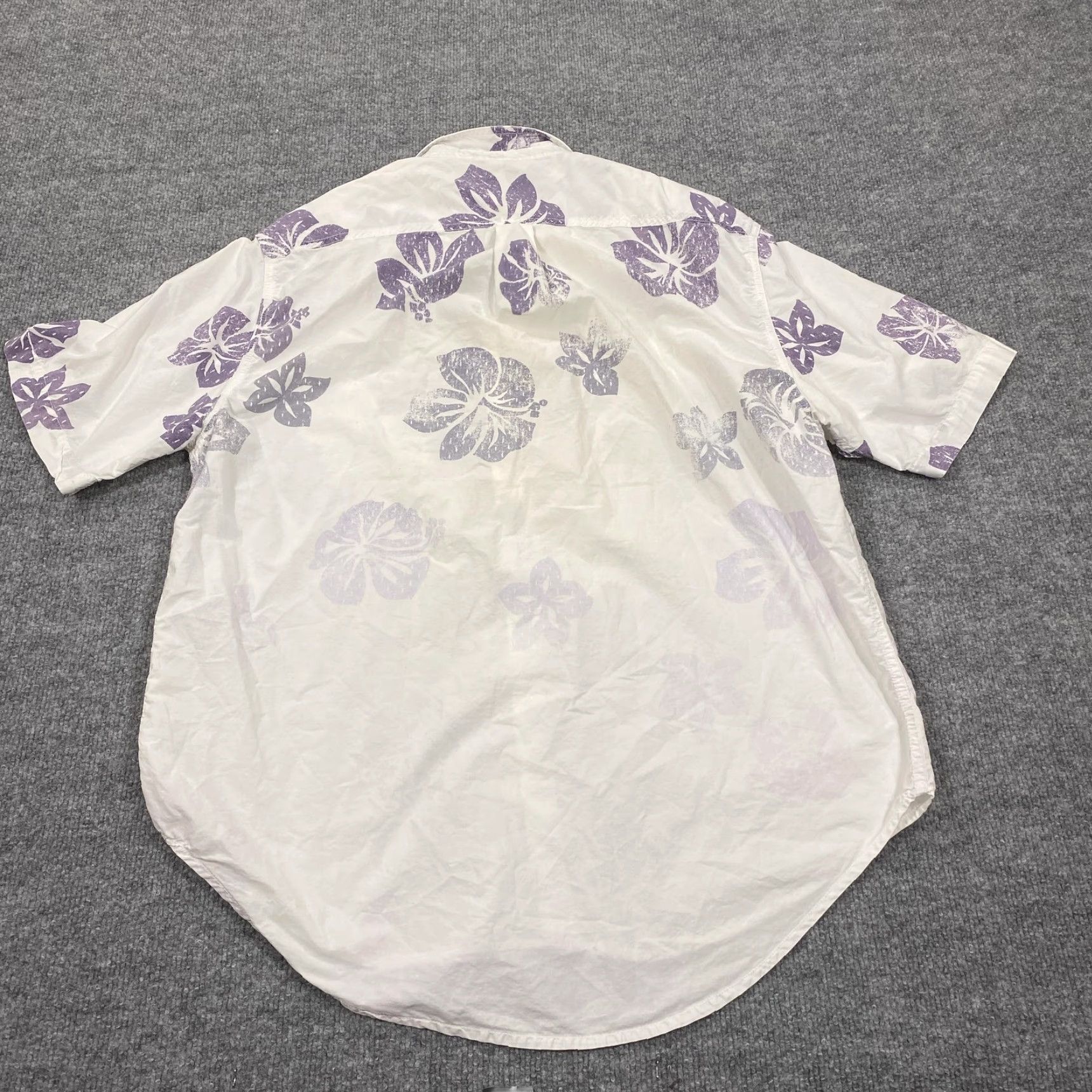 Mossimo Mossimo Supply Co Shirt Mens Large White Purple Floral Hawaiian Button Up Casual Shirt Size US L / EU 52-54 / 3 - 4 Thumbnail