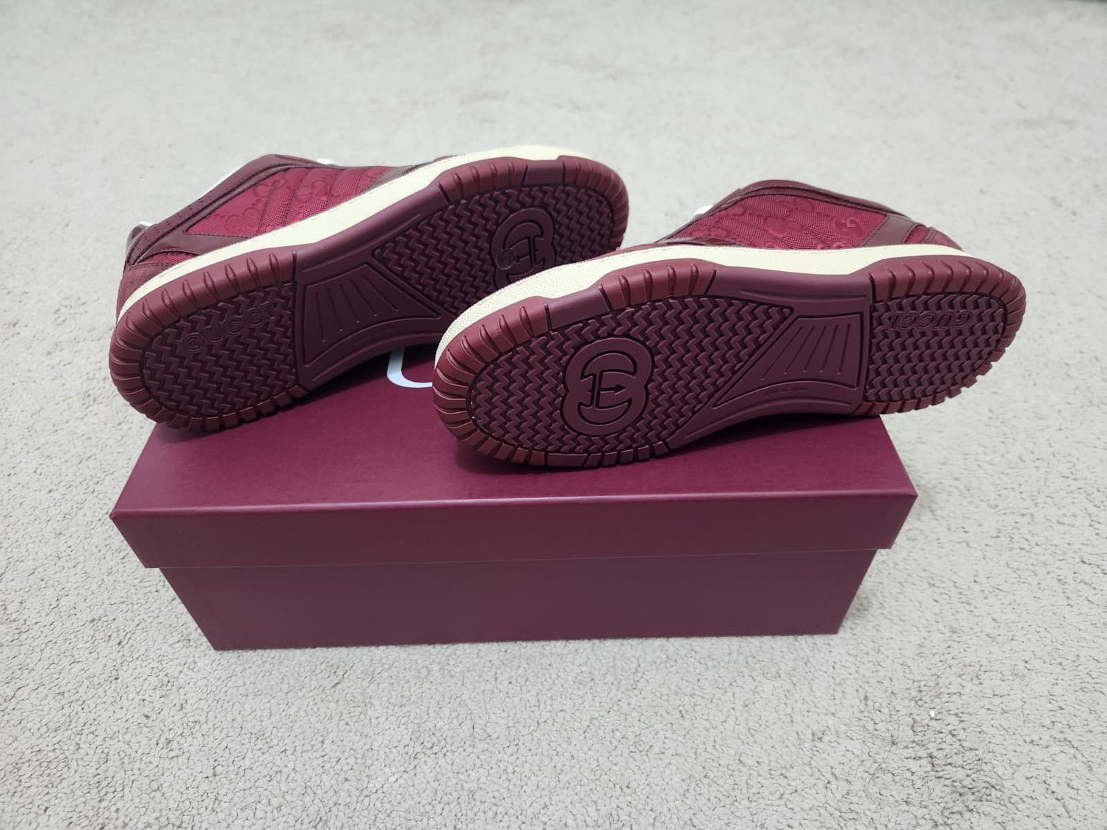 Gucci Gucci Re-Web sneaker in Rosso Ancora red GG canvas Size US 8 / IT 38 - 9 Thumbnail