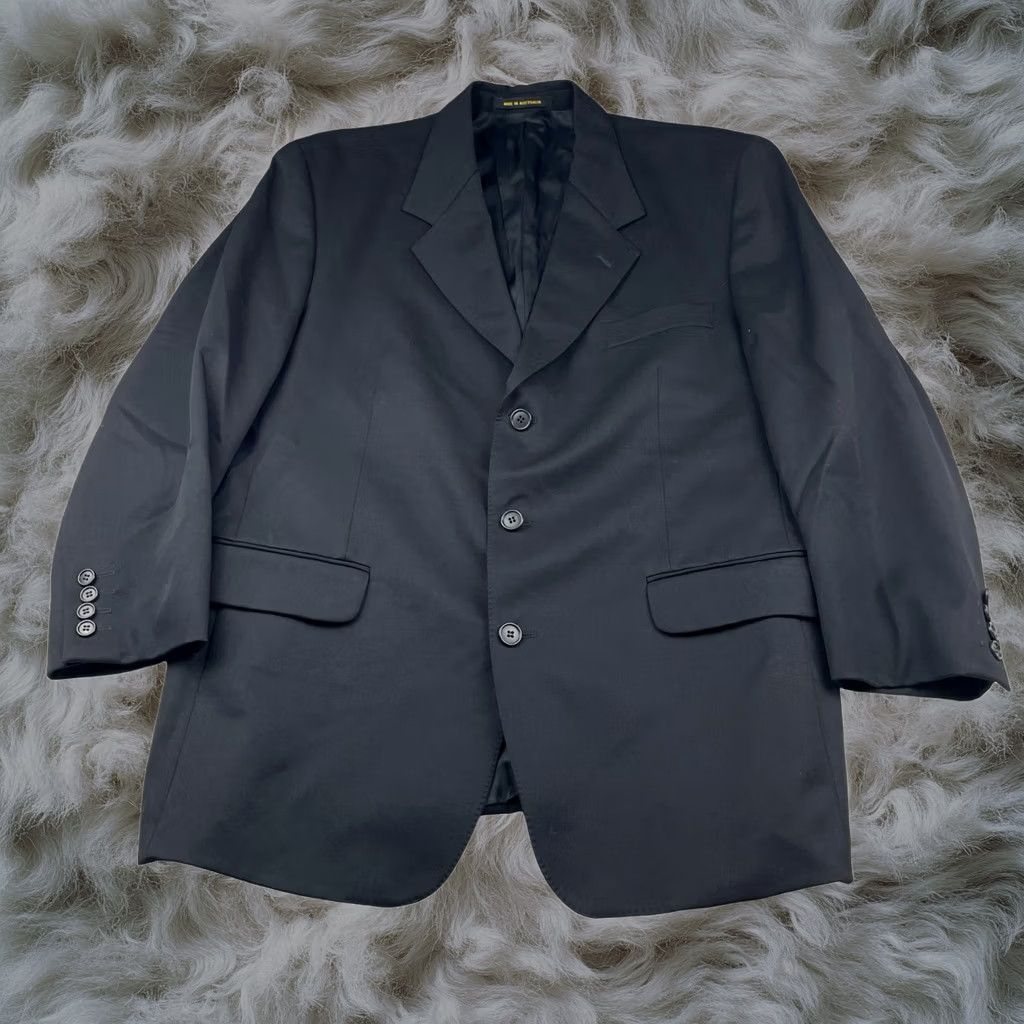 Anthony Squires Blazer Jacket Mens 42s Black Wool 3-Button Australia Business, Men's (Size 42r)