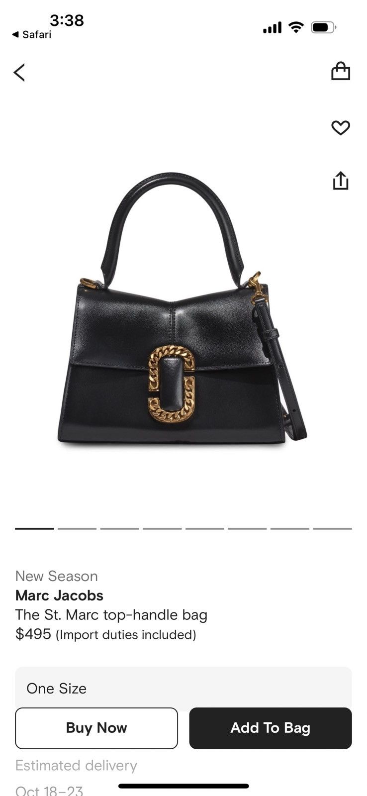 Marc Jacobs Marc Jacobs St Marc Top Handle Size ONE SIZE - 2 Thumbnail