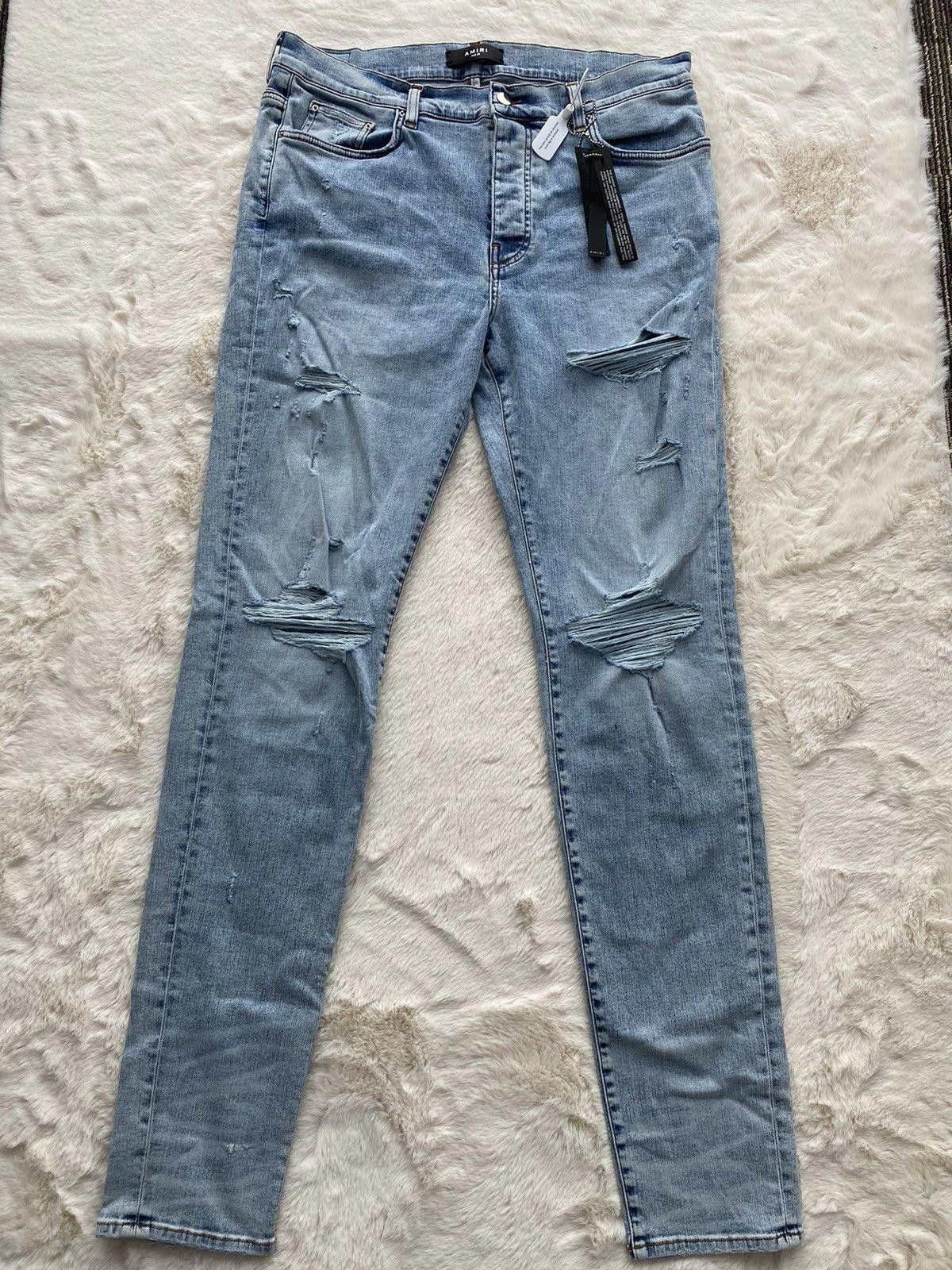 Amiri Amiri Light Indigo Thrasher Jeans Size US 38 / EU 54 - 1 Thumbnail