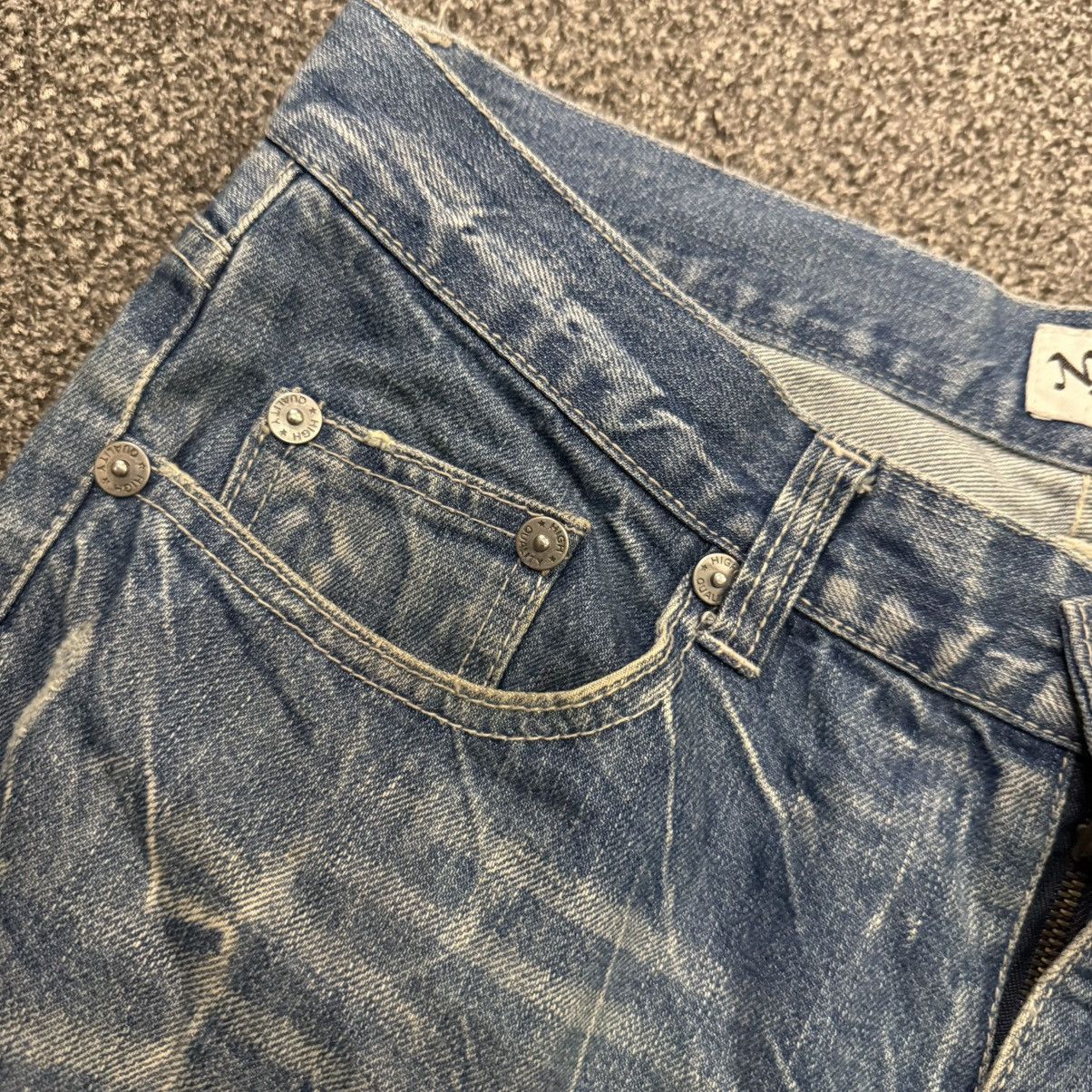 Le Grande Bleu (L.G.B.) 🔥🇯🇵 Archive y2k Nylaus Clothing Bootcut Whisker Denim Size US 34 / EU 50 - 12 Thumbnail