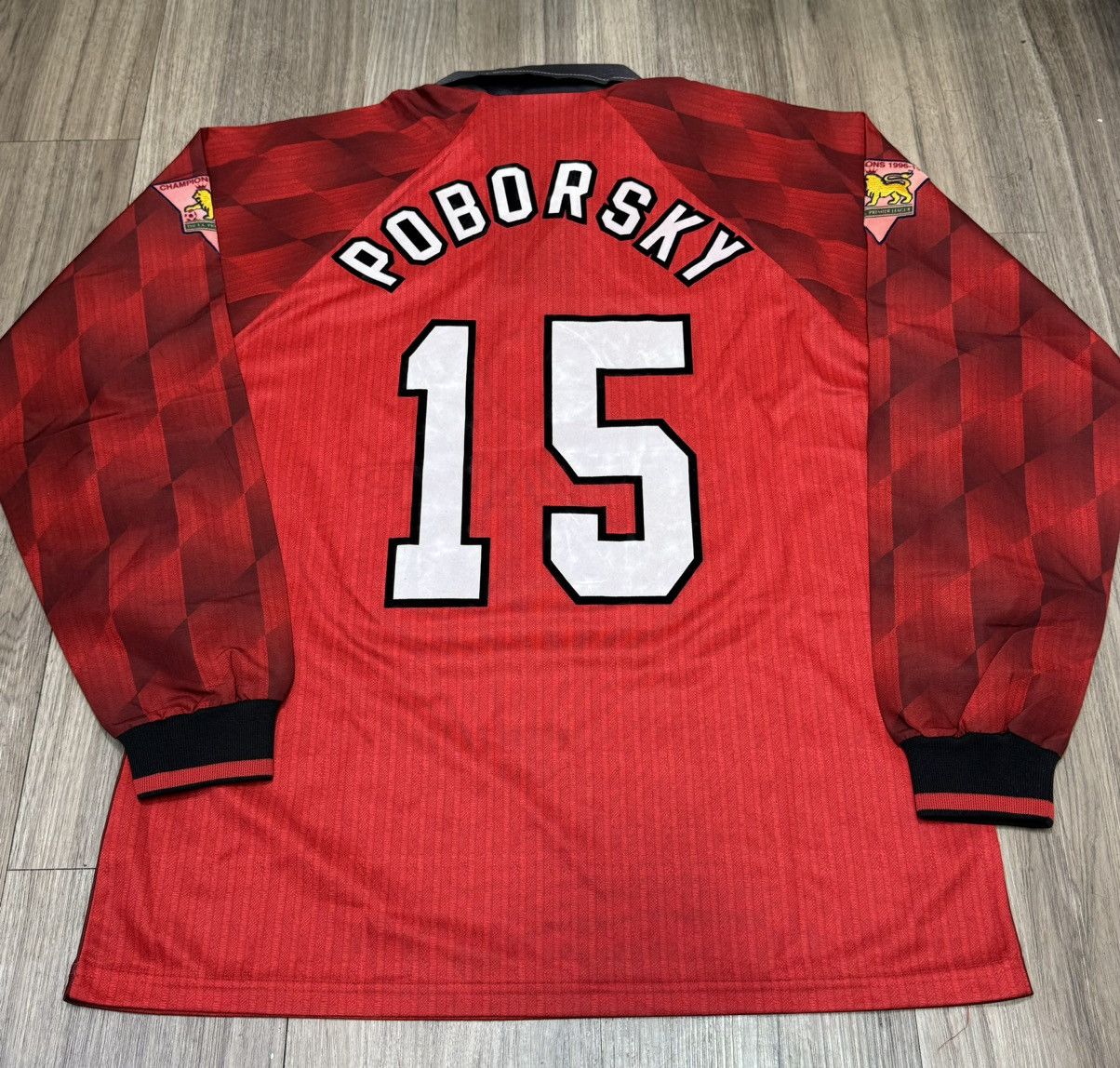 Umbro Manchester united 96/98 L/S home shirt #15 Poborsky Size US L / EU 52-54 / 3 - 2 Thumbnail