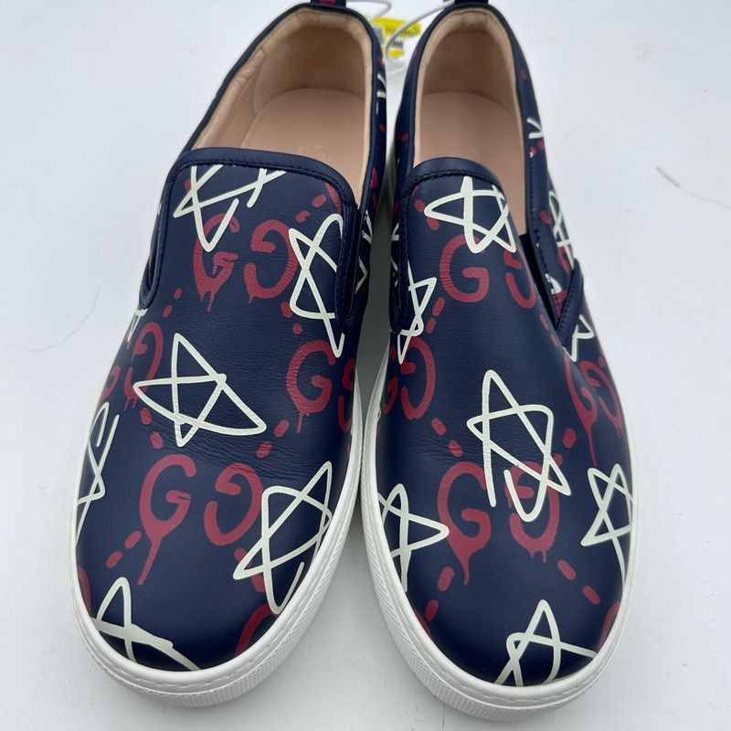 Gucci Gucci Printed Leather Slip-On Sneakers for Men - Size US 11 / EU 44 - 2 Thumbnail