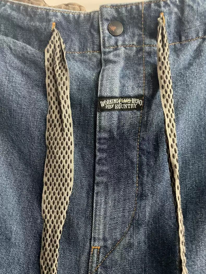Kapital Kapital kapital Large pocket elastic waist overalls jeans- Size US 36 / EU 52 - 2 Thumbnail