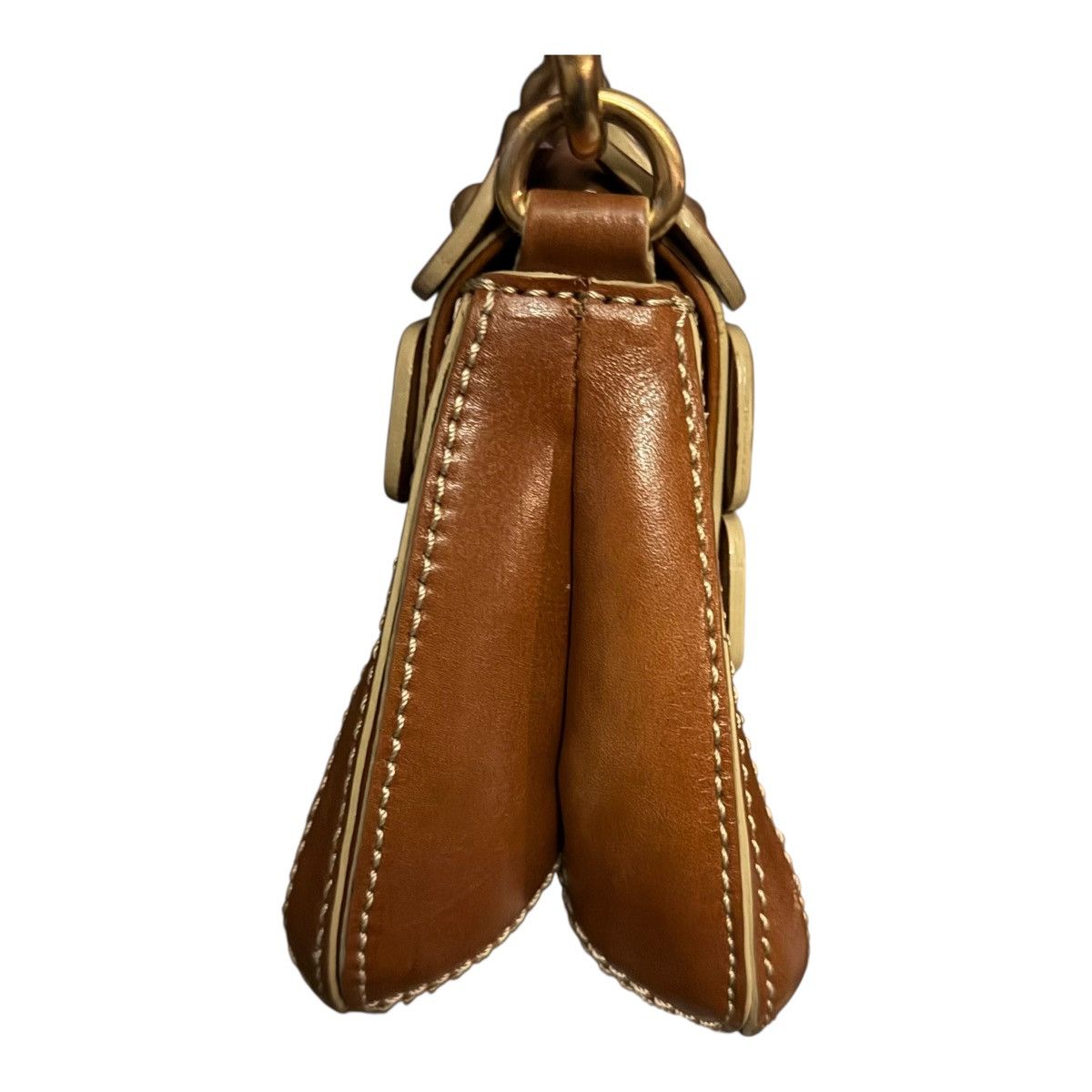 Other Maxx New York leather caramel brown gold chain studded bag Size ONE SIZE - 2 Thumbnail