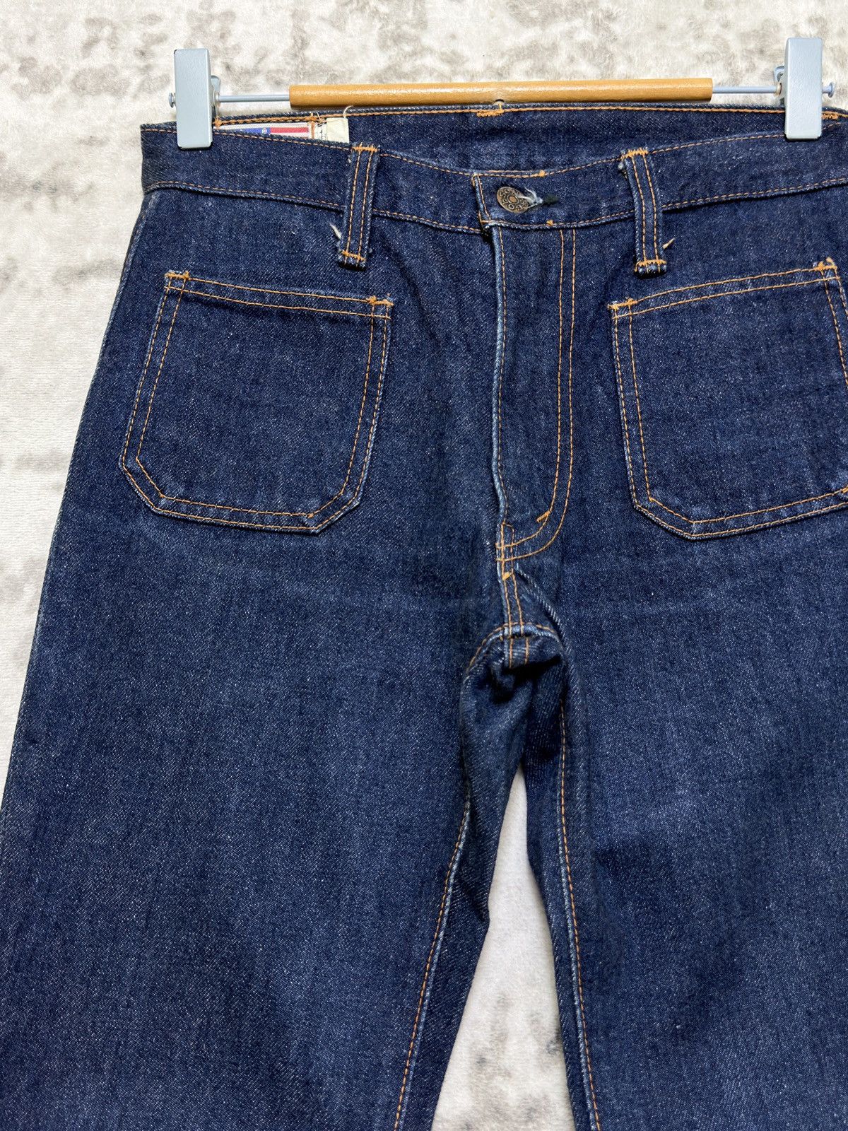 Vintage Bobson Vintage Dark Blue Super Flare Bell Bottom Denim Jeans Size US 26 / EU 42 - 4 Thumbnail