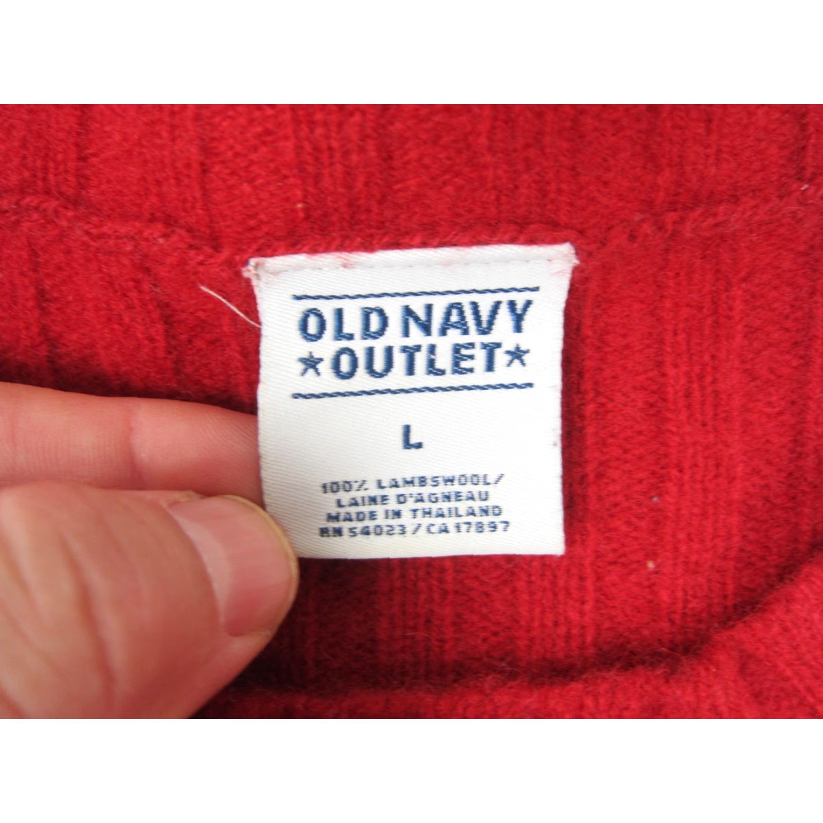Old Navy Old Navy Sweater L Red Wool Knit Pullover Womens 90s Holiday Vintage Y2K Classic Casual Knitwear - Mens, Womens Size L / US 10 / IT 46 - 3 Thumbnail