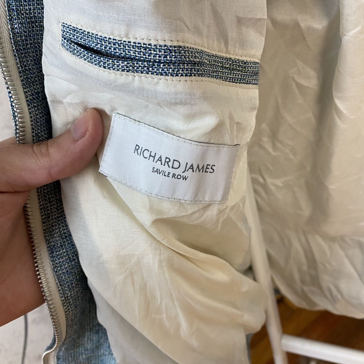 Richard James Richard James Savile Row Bomber Jacket mens XL silk Size US XL / EU 56 / 4 - 6 Thumbnail