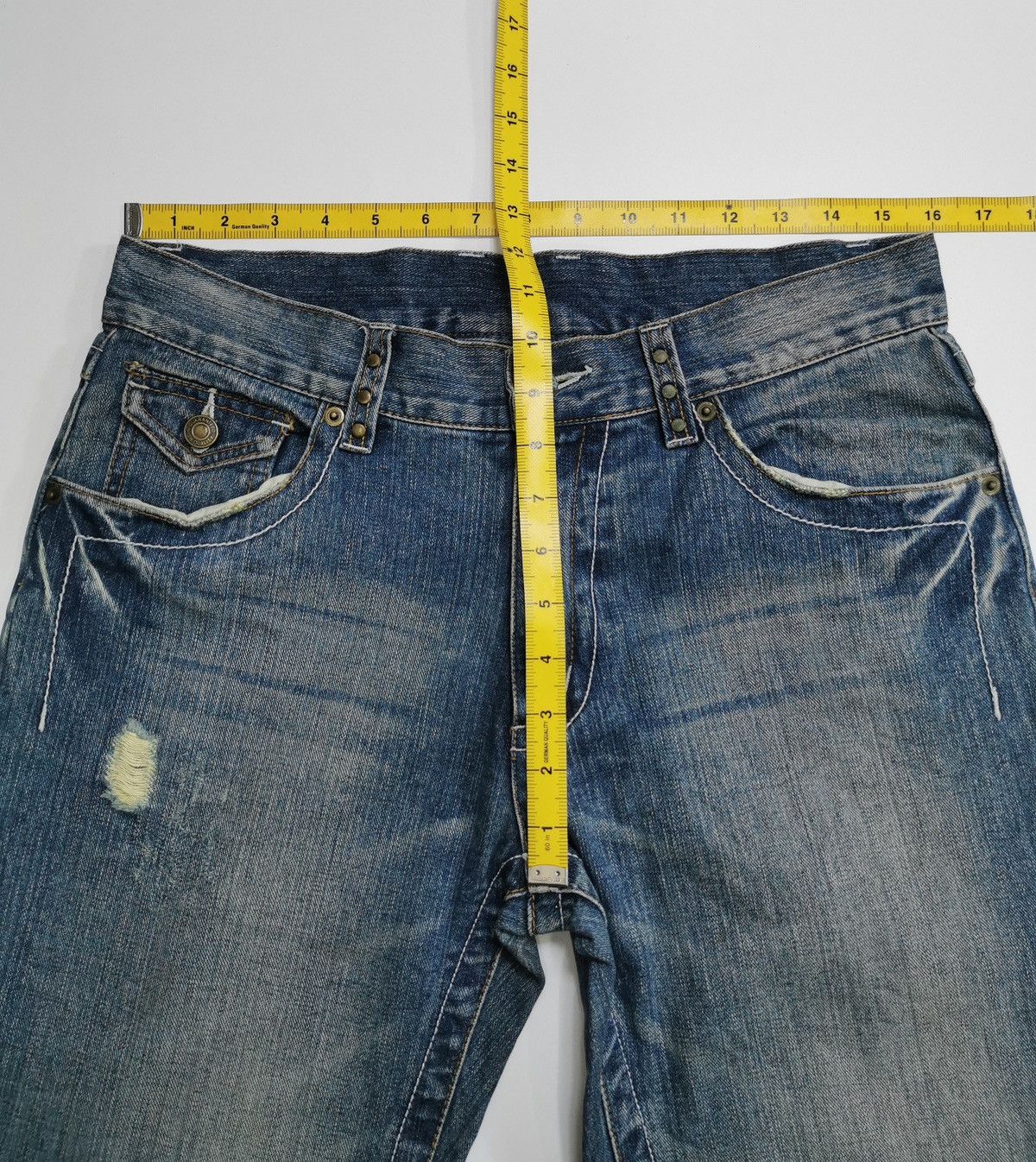 Japanese Brand Unbrand Bootcut Twist Seam Denim Jeans Size US 32 / EU 48 - 10 Thumbnail