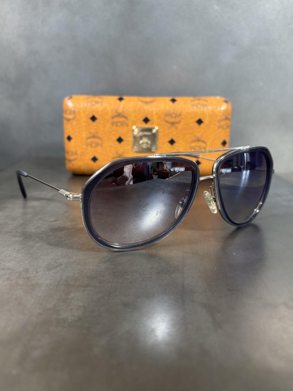 MCM MCM Sunglasses Metal Aviators Monogram 2010s Designer Italy Size ONE SIZE - 1 Thumbnail
