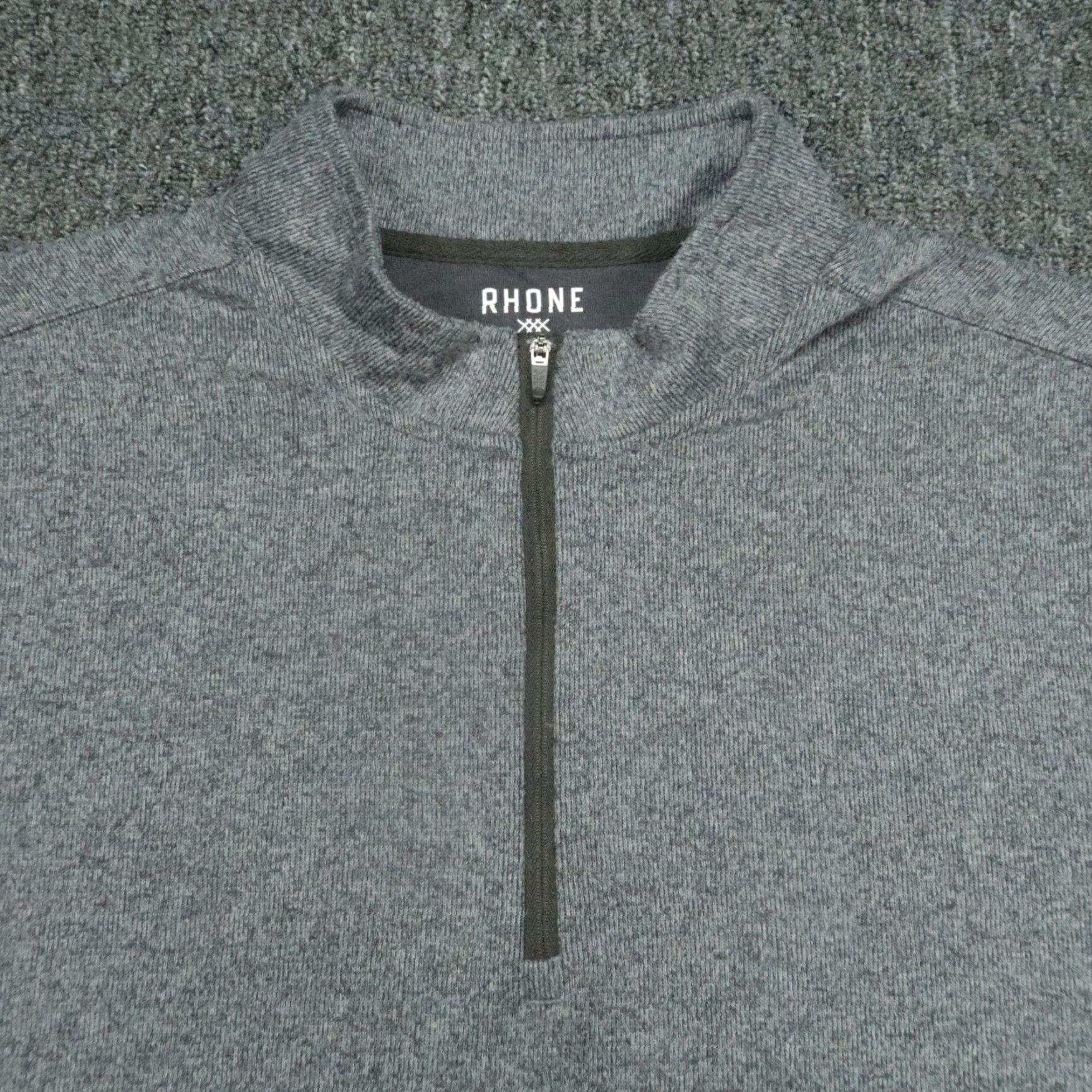 Rhone Pullover Men 2XL Gray Commuter 1/4 Zip Performance Long Sleeve Shirt Casual Athletic Closeout