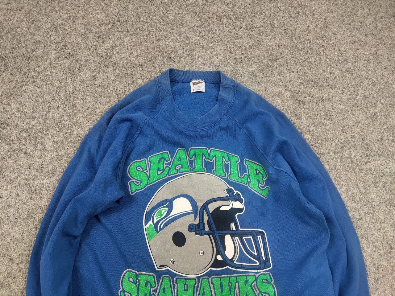 Vintage Vintage 80's Seattle Seahawks Logo Blue Crew neck Sweatshirt Size US M / EU 48-50 / 2 - 4 Thumbnail